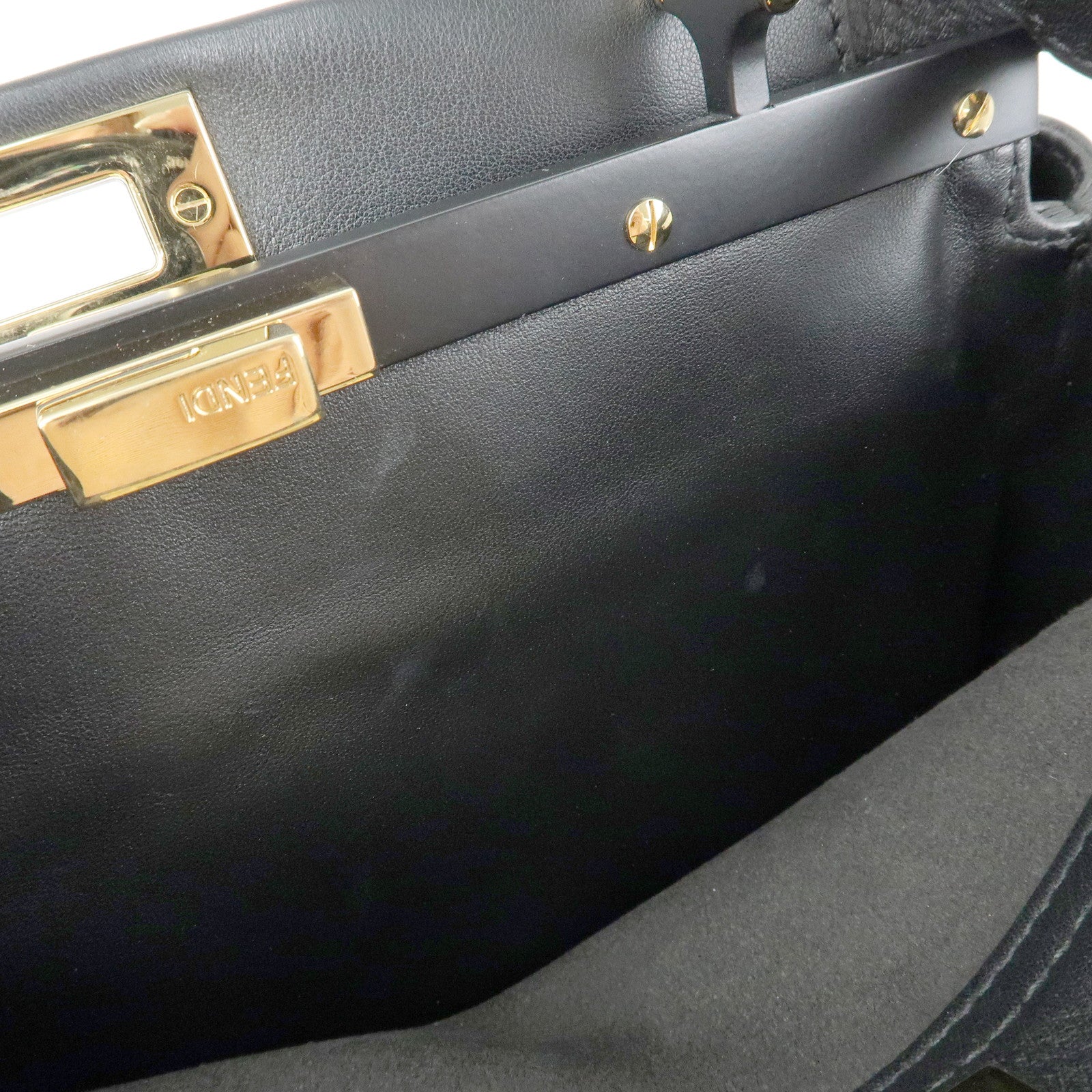 FENDI Peekaoo Calf Leather 2Way Bag Hand Bag Shoulder Bag 8BN290