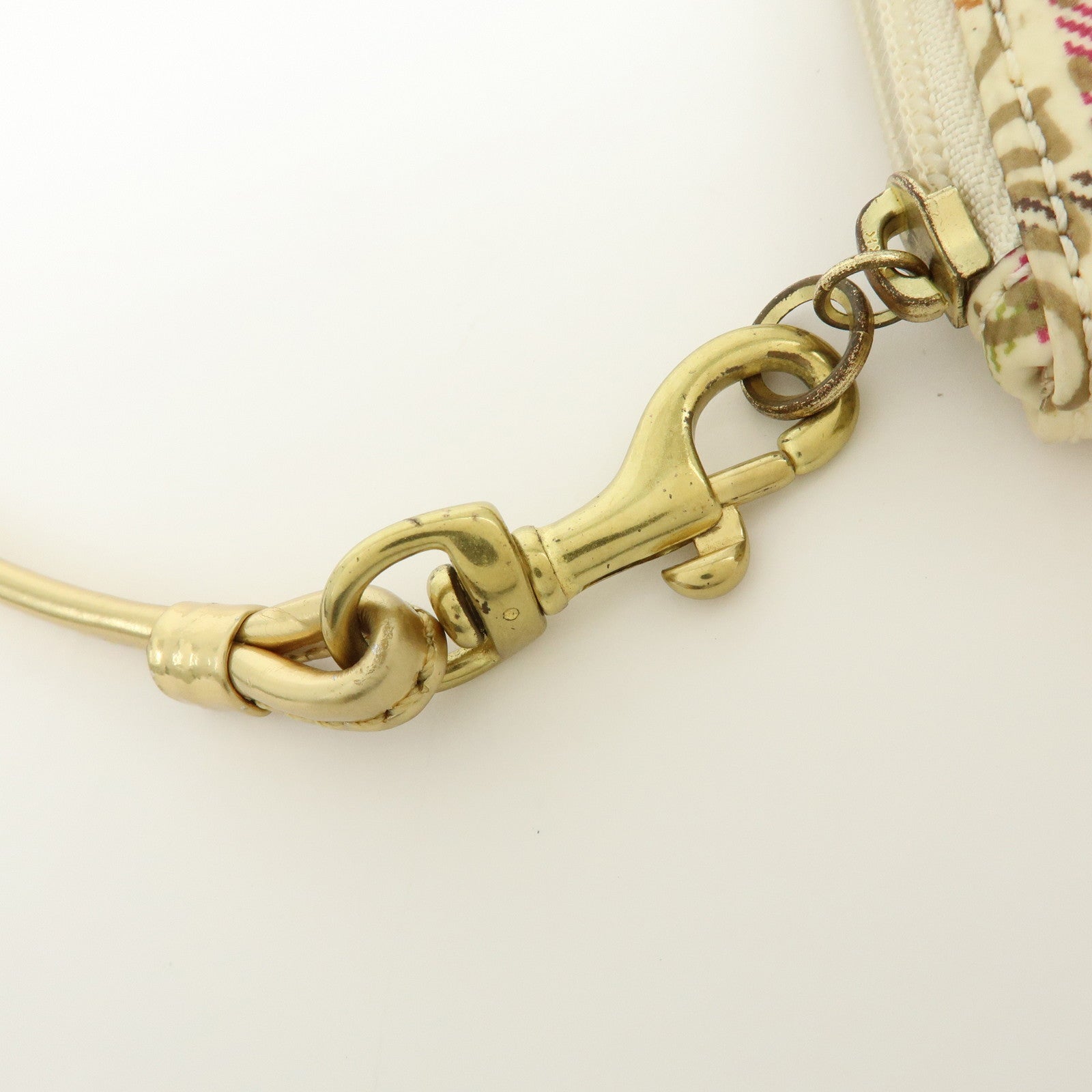 COACH Poppy Set of 2 PVC Leather Coin Purse Pouch Beige Gold Black