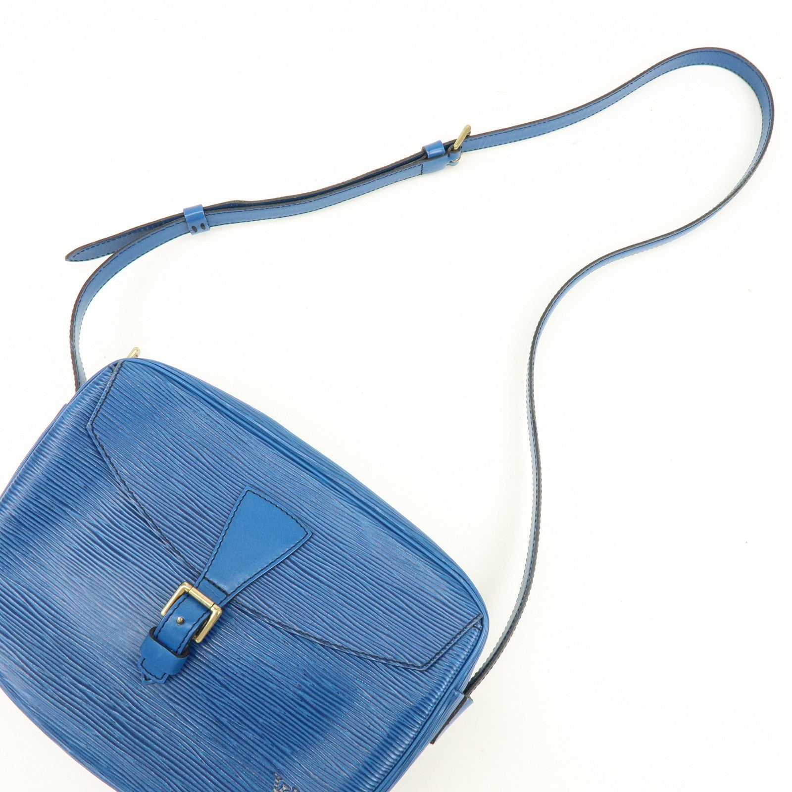 Louis Vuitton Epi Jeune Fille Shoulder Bag Toledo Blue M52155