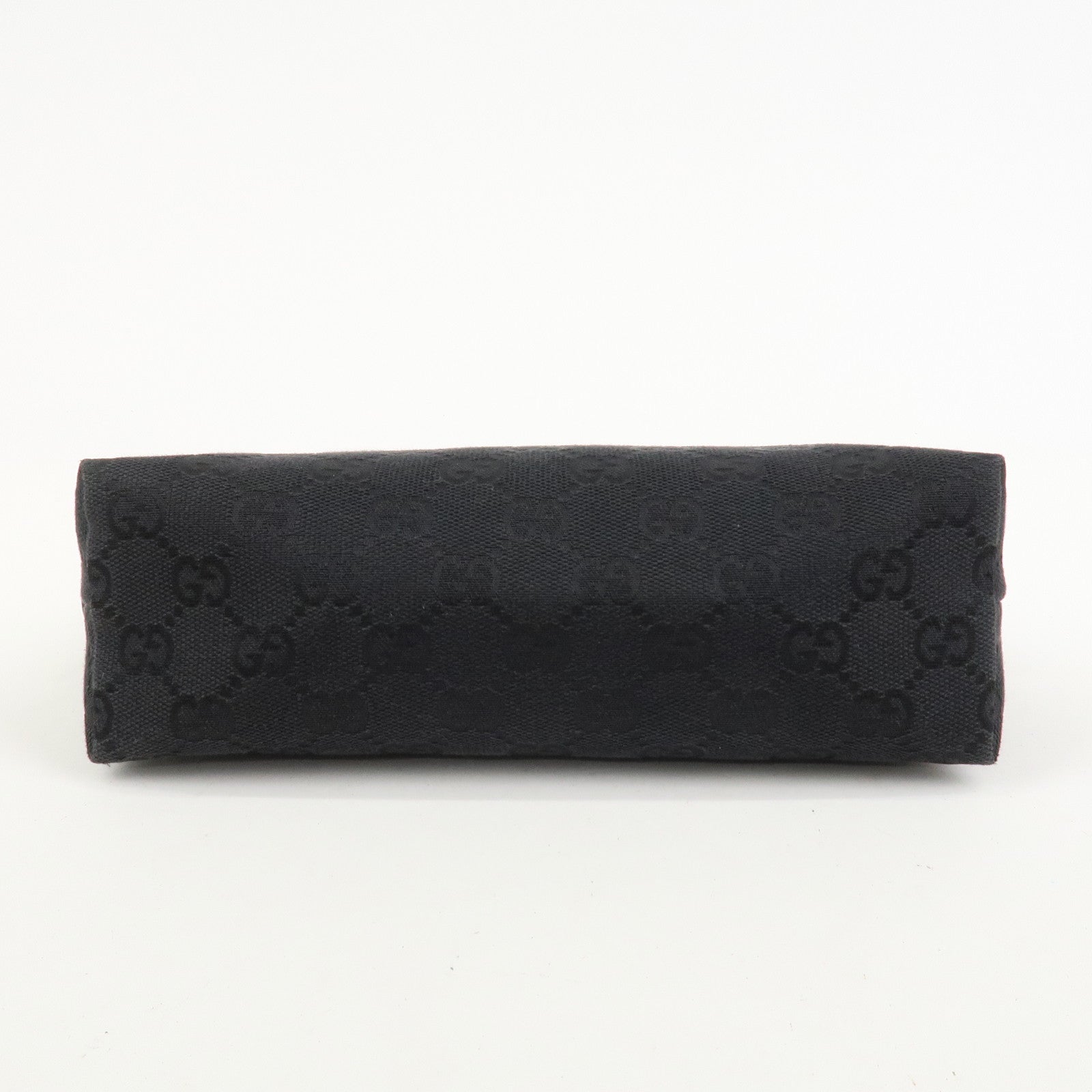 GUCCI GG Canvas Leather Shoulder Bag Hand Bag Pouch Black 103399