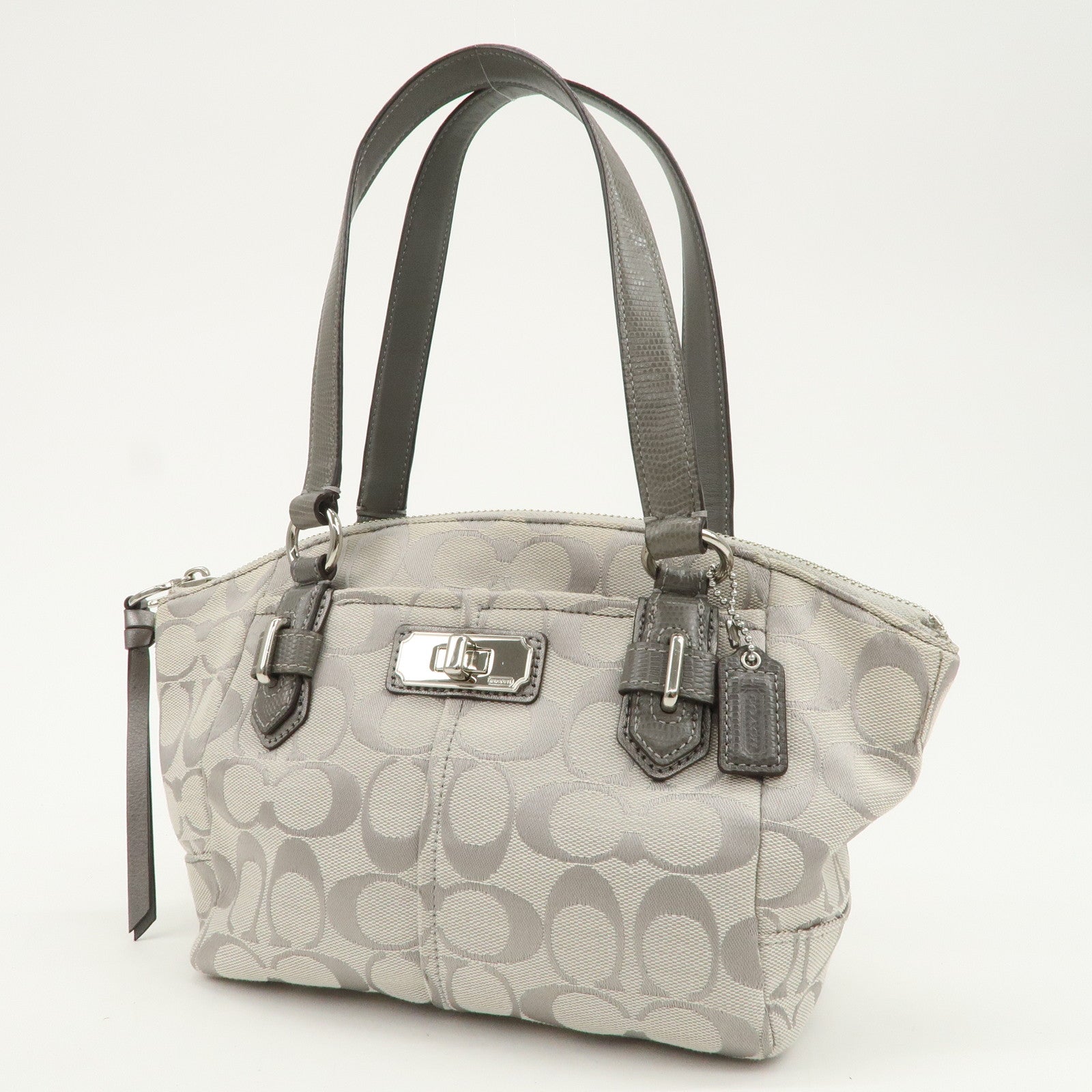 COACH Signature Canvas Leather Set of 2 Shoulder Bag Hand Bag