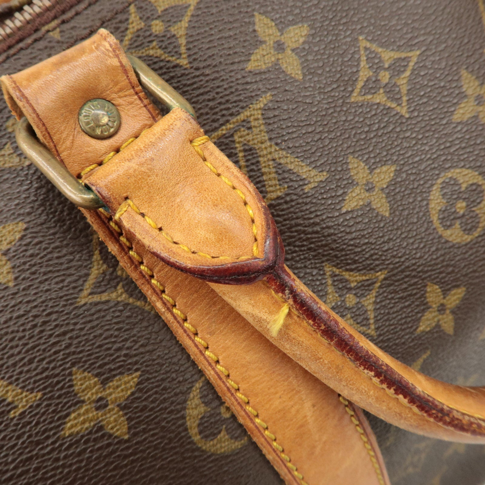 Louis Vuitton Monogram Keep All 50 Boston Bag Brown M41426 Used