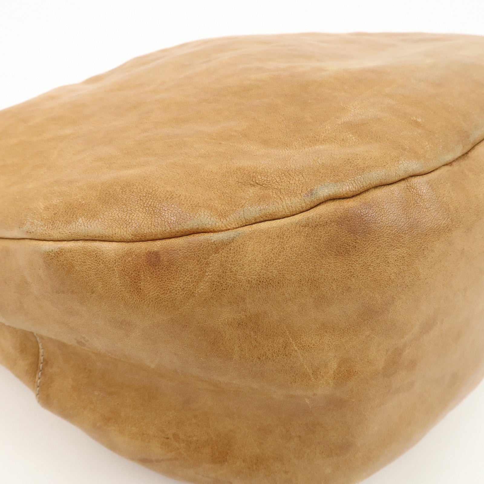 JIMMY CHOO Sky Bag Leather Shoulder Bag Hand Bag Brown