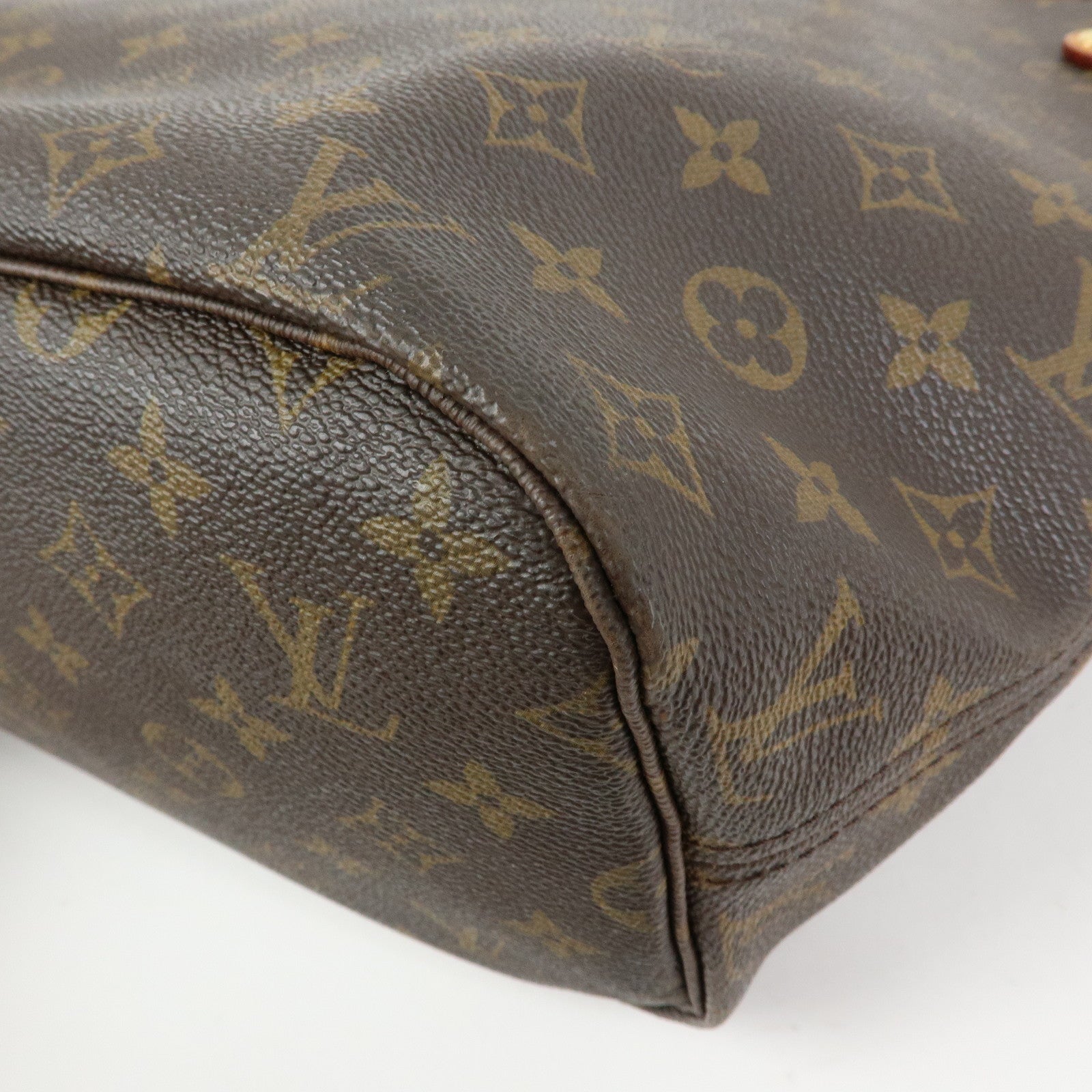 Louis Vuitton Monogram Neverfull MM Tote Shoulder Bag Brown M40156