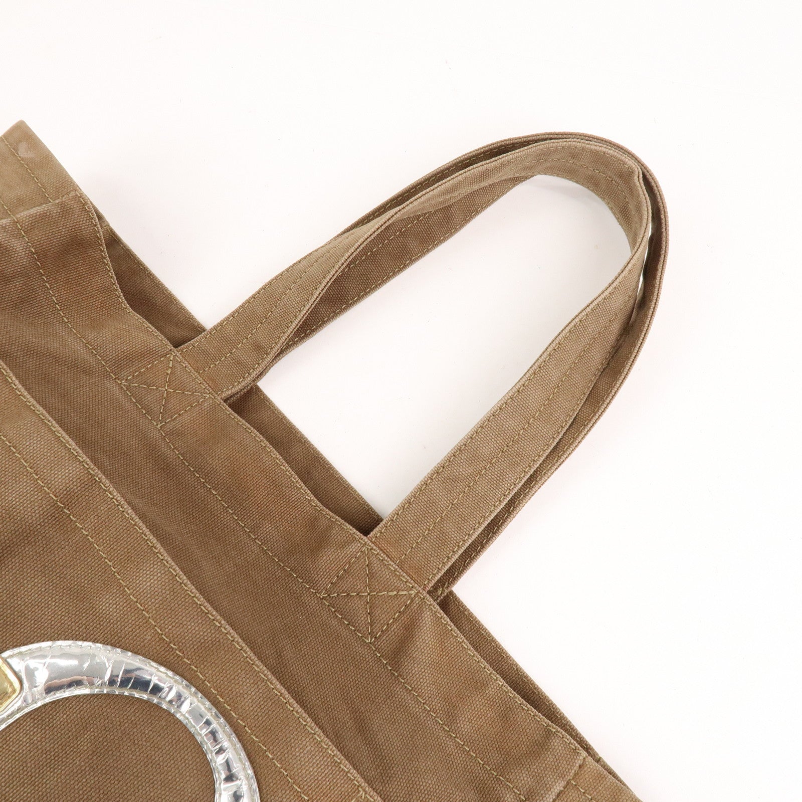 Louis Vuitton Thats Love MM Canvas Tote Bag Hand Bag Khaki M56385