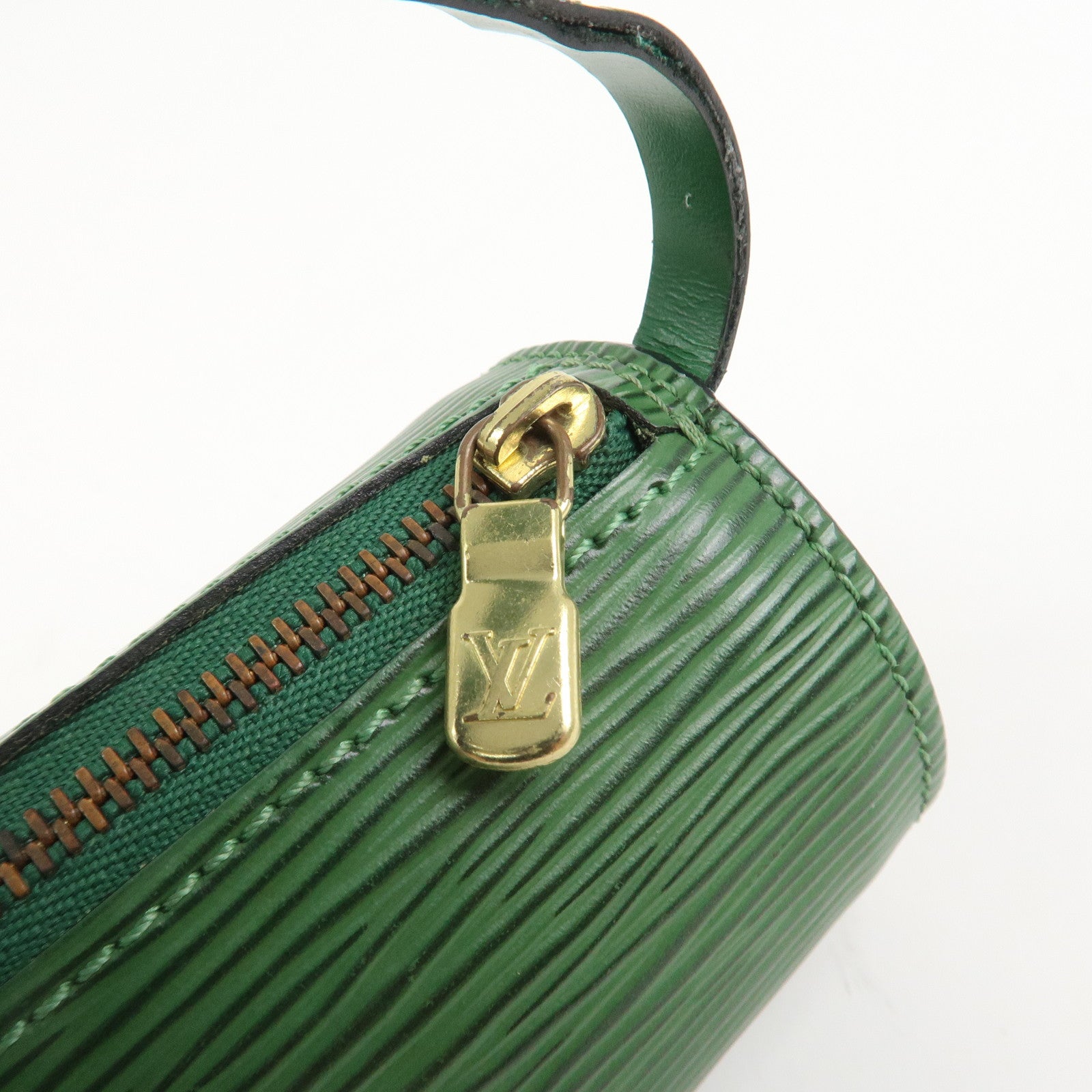 Louis Vuitton Epi Mini Pouch For Soufflot Hand Bag Borneo Green
