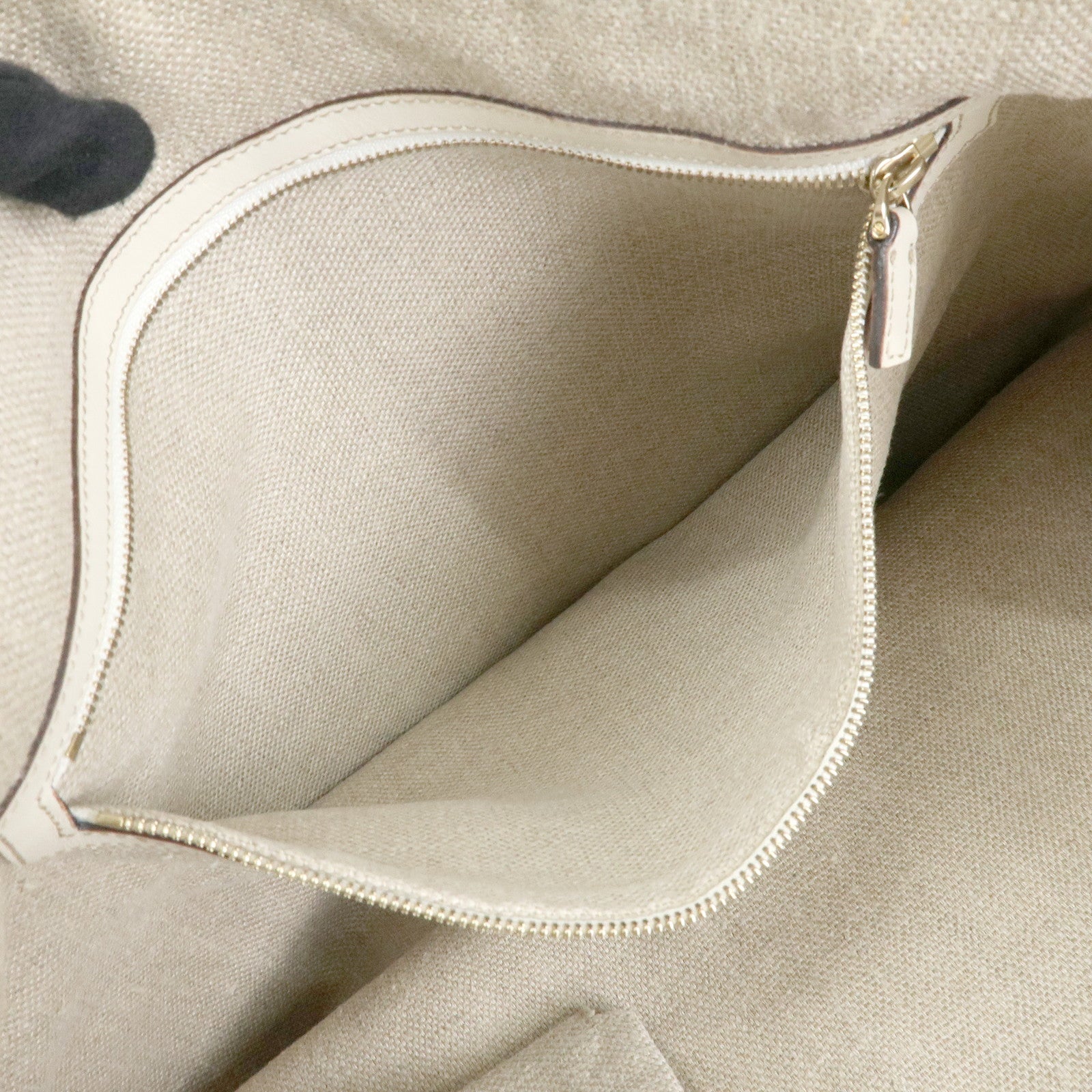 GUCCI Sherry Leather Shoulder Bag Hand Bag Ivory 154401