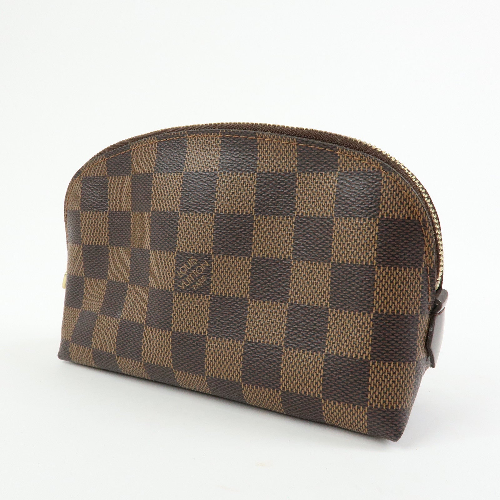Louis Vuitton Damier Pochette Cosmetic PM Pouch Brown N47516