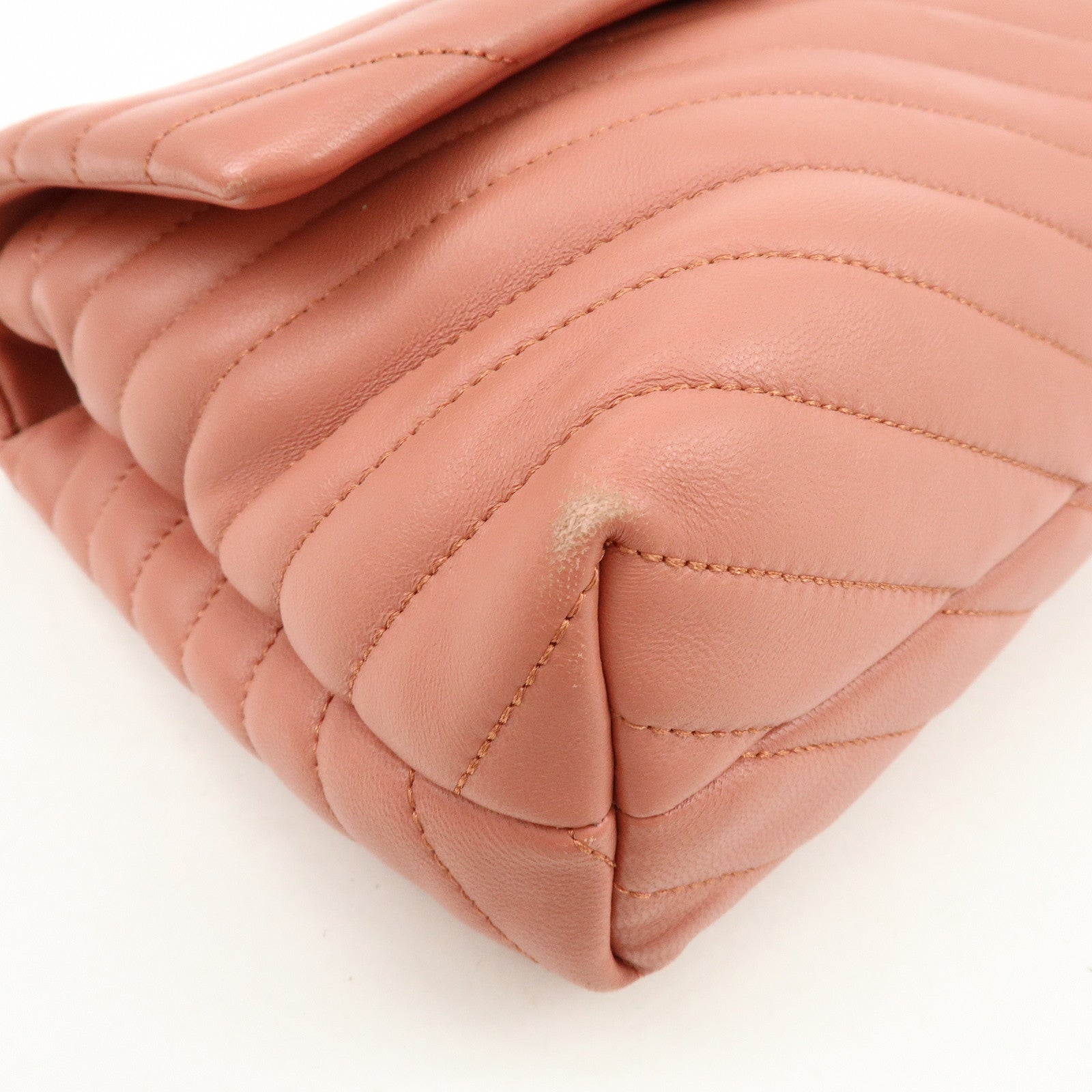 TORY BURCH Double T Kira Leather Chain Shoulder Bag Hand Bag Pink