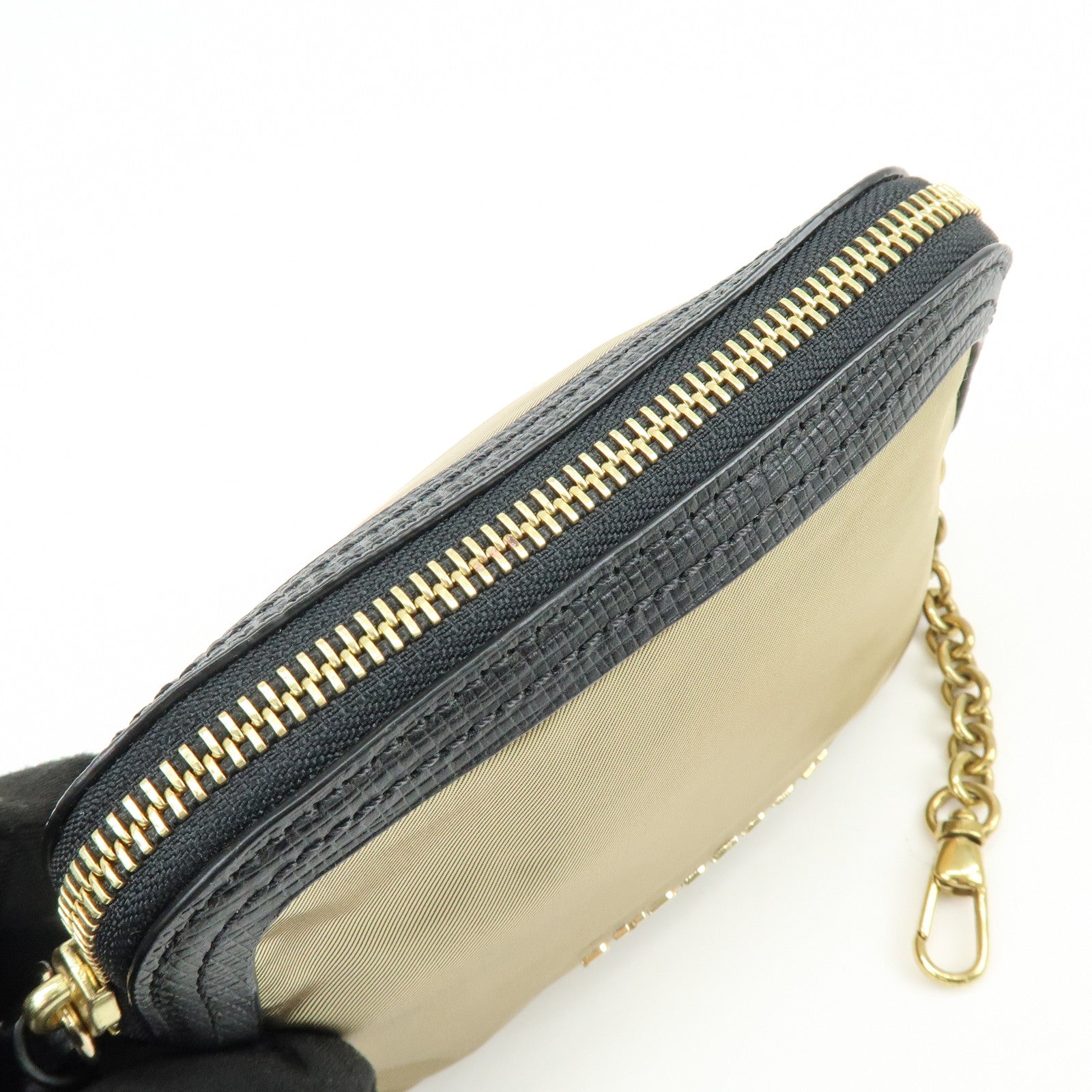 BURBERRY Nova Plaid Set of 2 Canvas Pouch Cosmetic Case Brown Gold