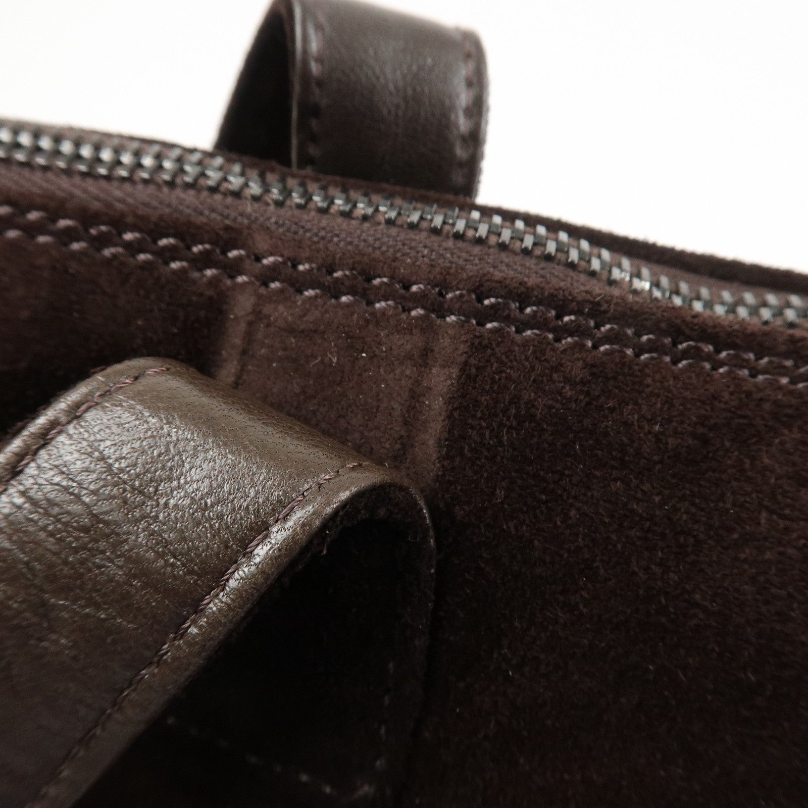 CHANEL COCO Mark Suede Tote Bag Shoulder Bag Brown