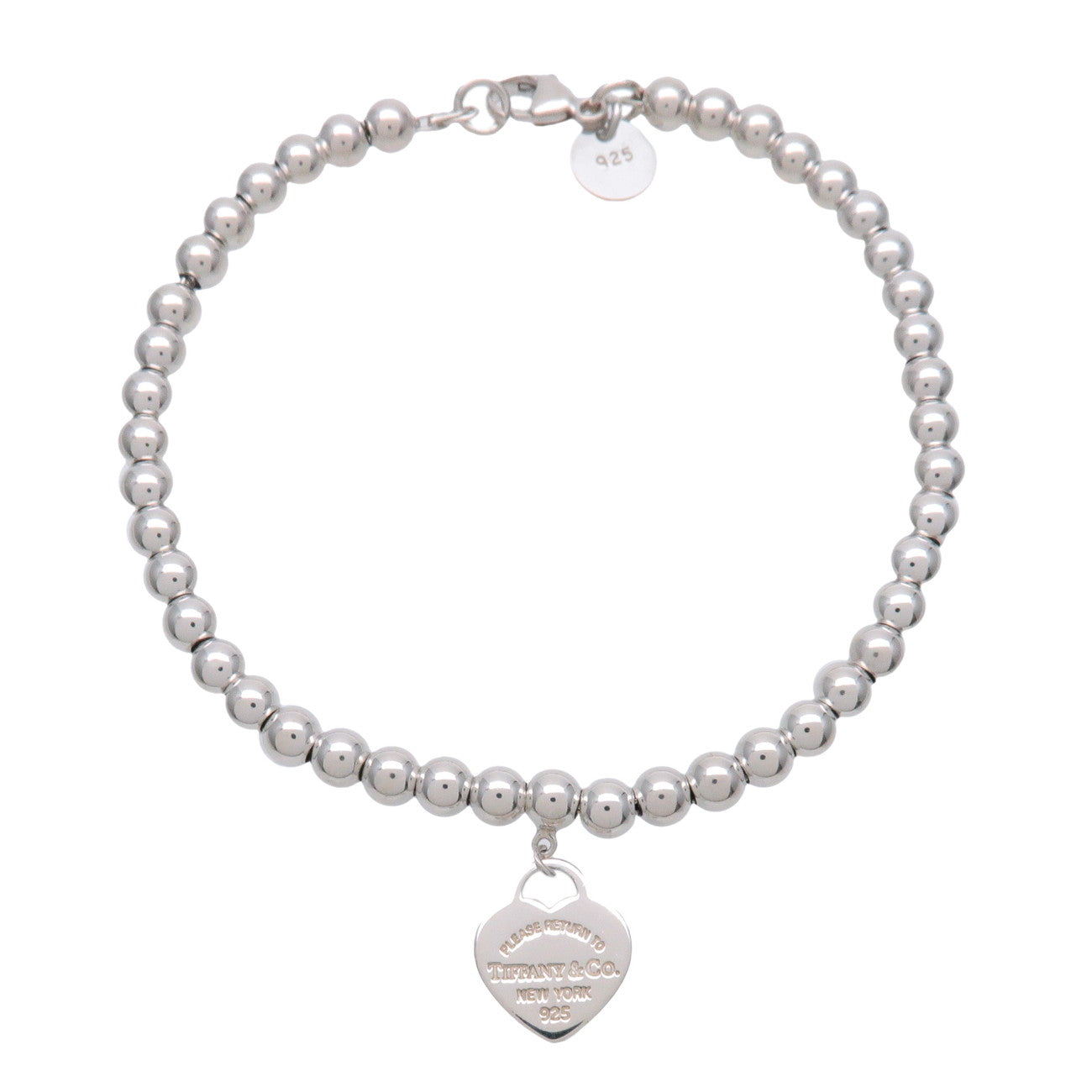 Tiffany & Co Return to Tiffany Mini Heart Tag Beads Bracelet SV925