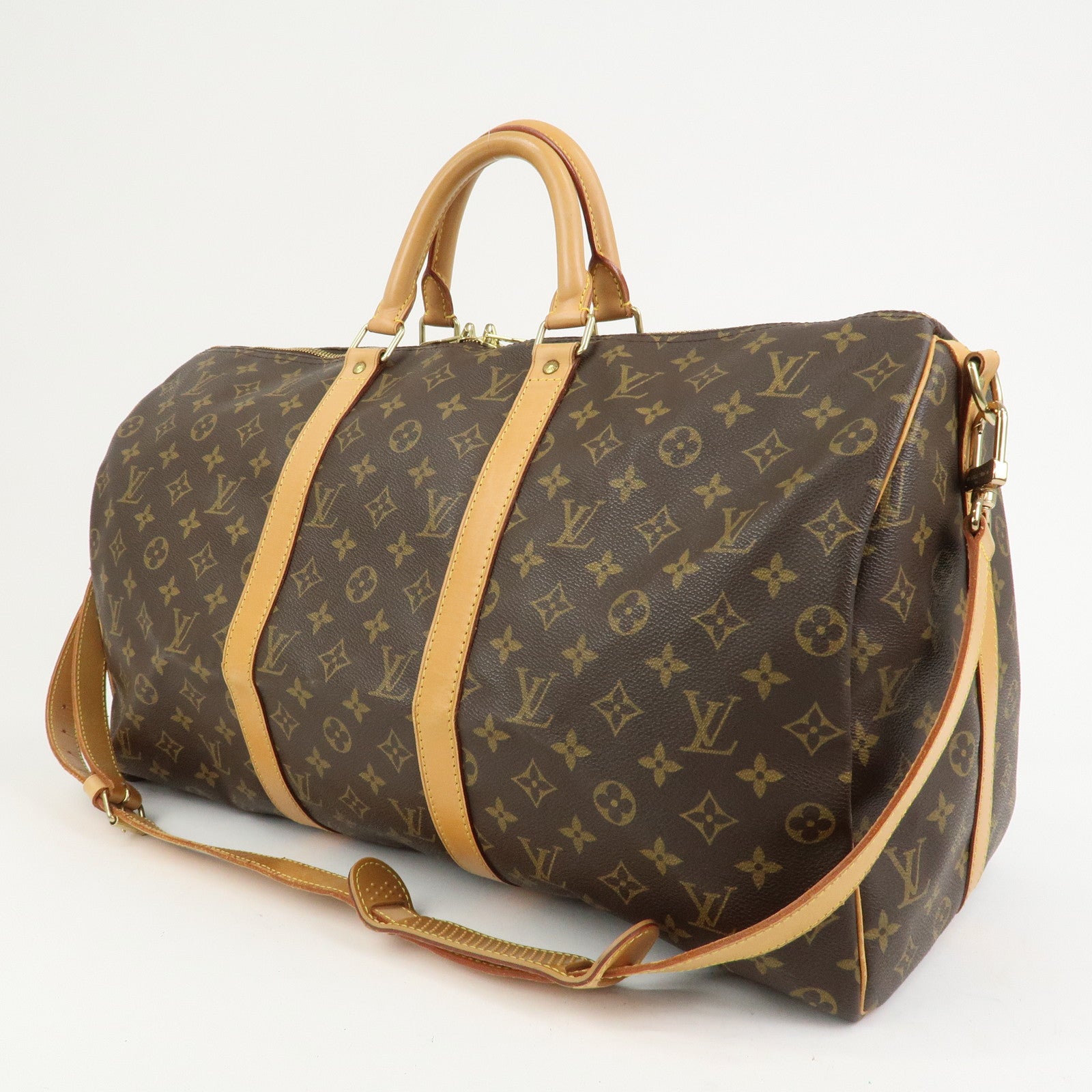 Louis Vuitton Monogram Keep All Bandouliere 50 Boston Bag M41416