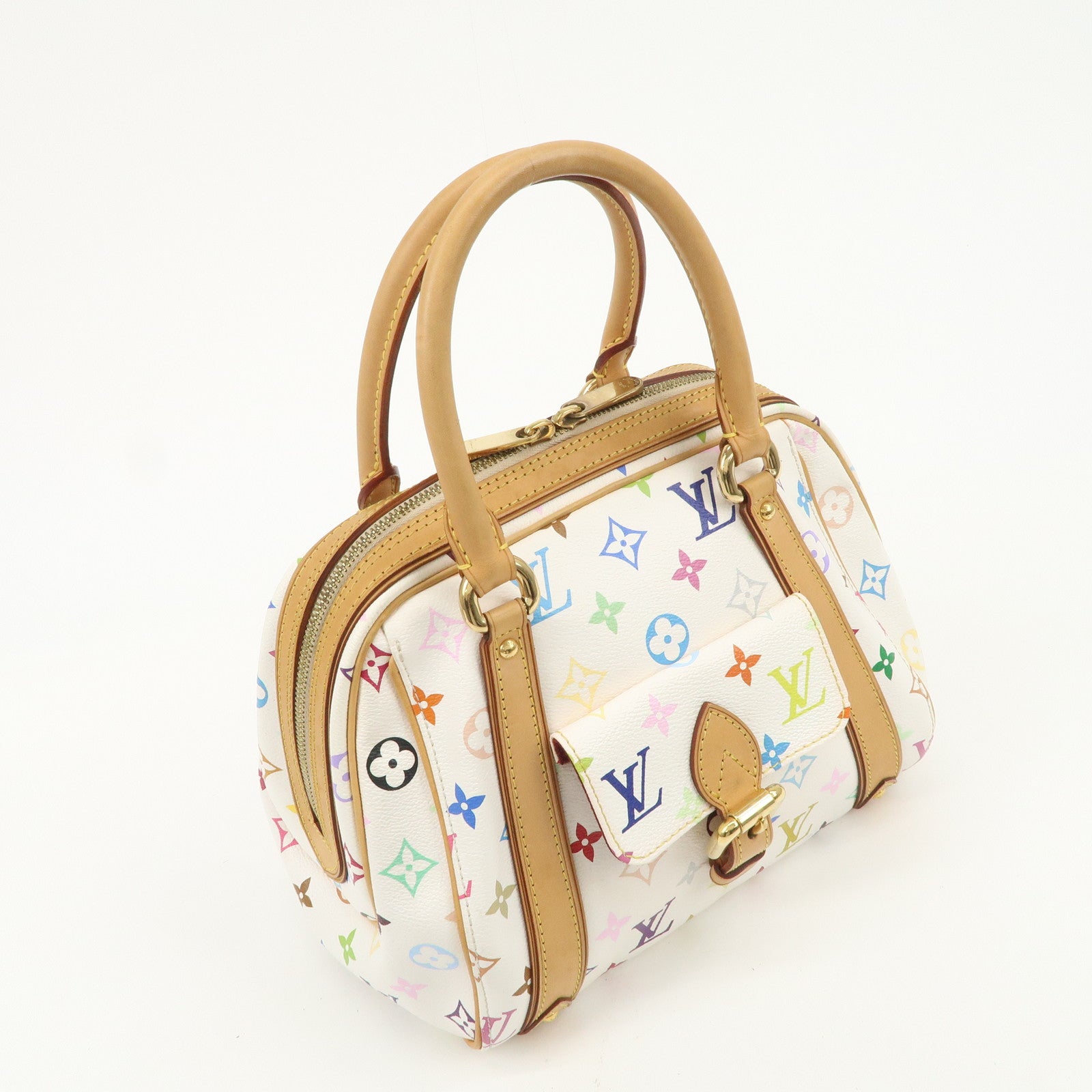 Louis Vuitton Monogram Multicolor Priscilla Hand Bag Blanc M40096