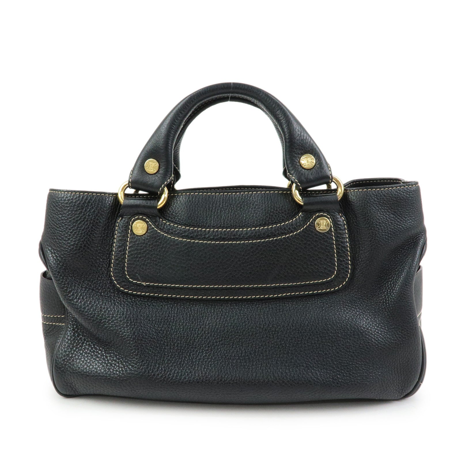 CELINE Leather Boogie Bag Hand Bag Black
