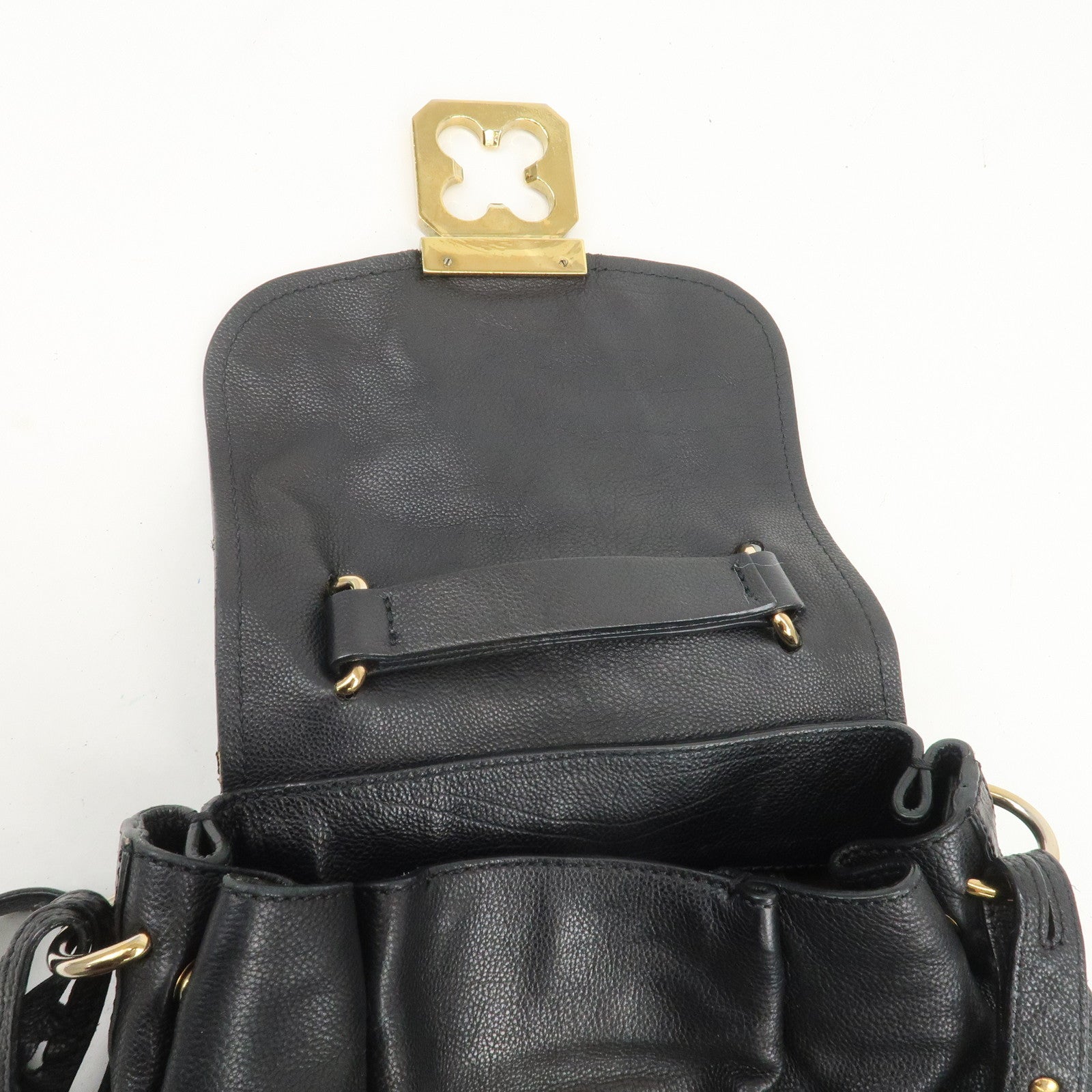 Chloe Elsie Leather 2Way Bag Shoulder Bag Hand Bag Black