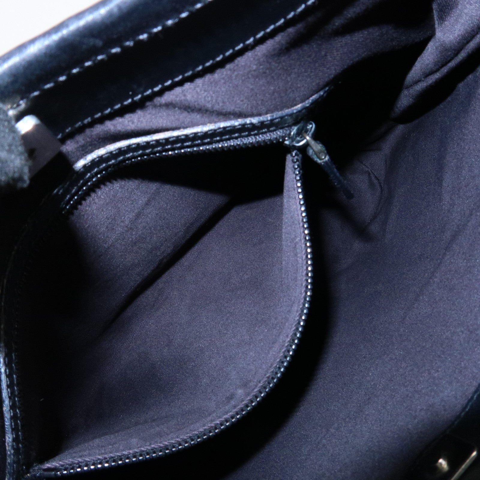 GUCCI GG Canvas Leather Shoulder Bag Hand Bag Black 107752 Used