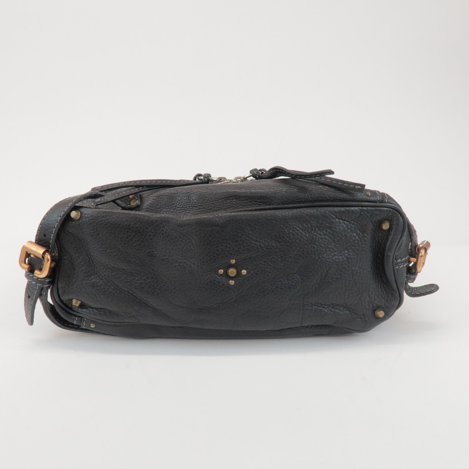 Chloe Paddington Leather Tote Bag Hand Bag Black