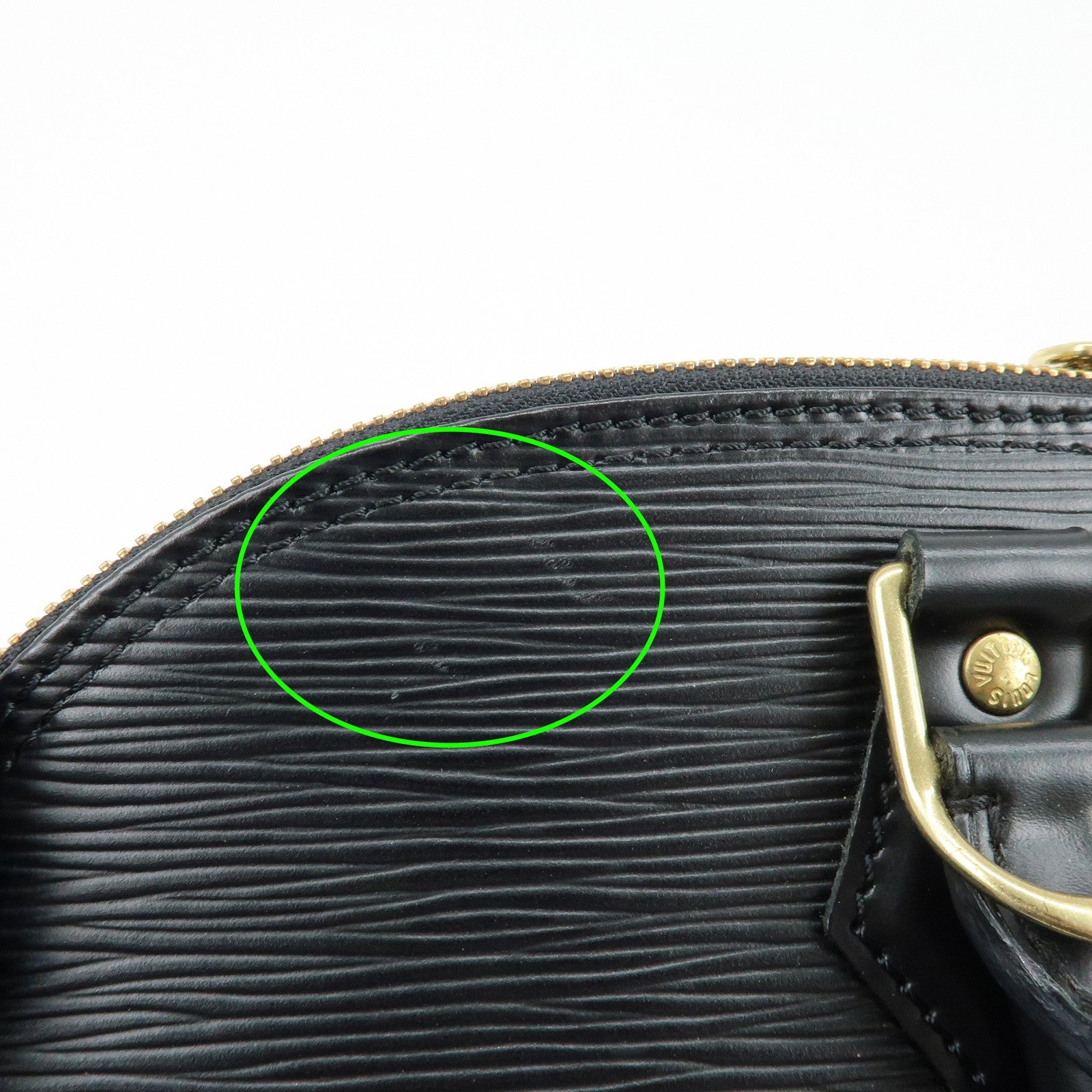 Louis Vuitton Epi Alma Hand Bag Noir Black M52142