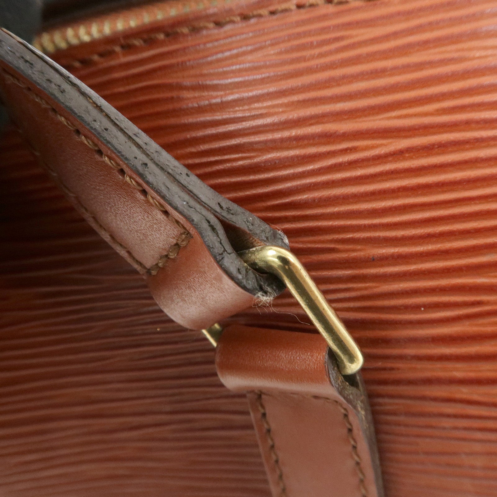 Louis Vuitton Epi Leather Soufflot Hand Bag Kenya Brown M52223