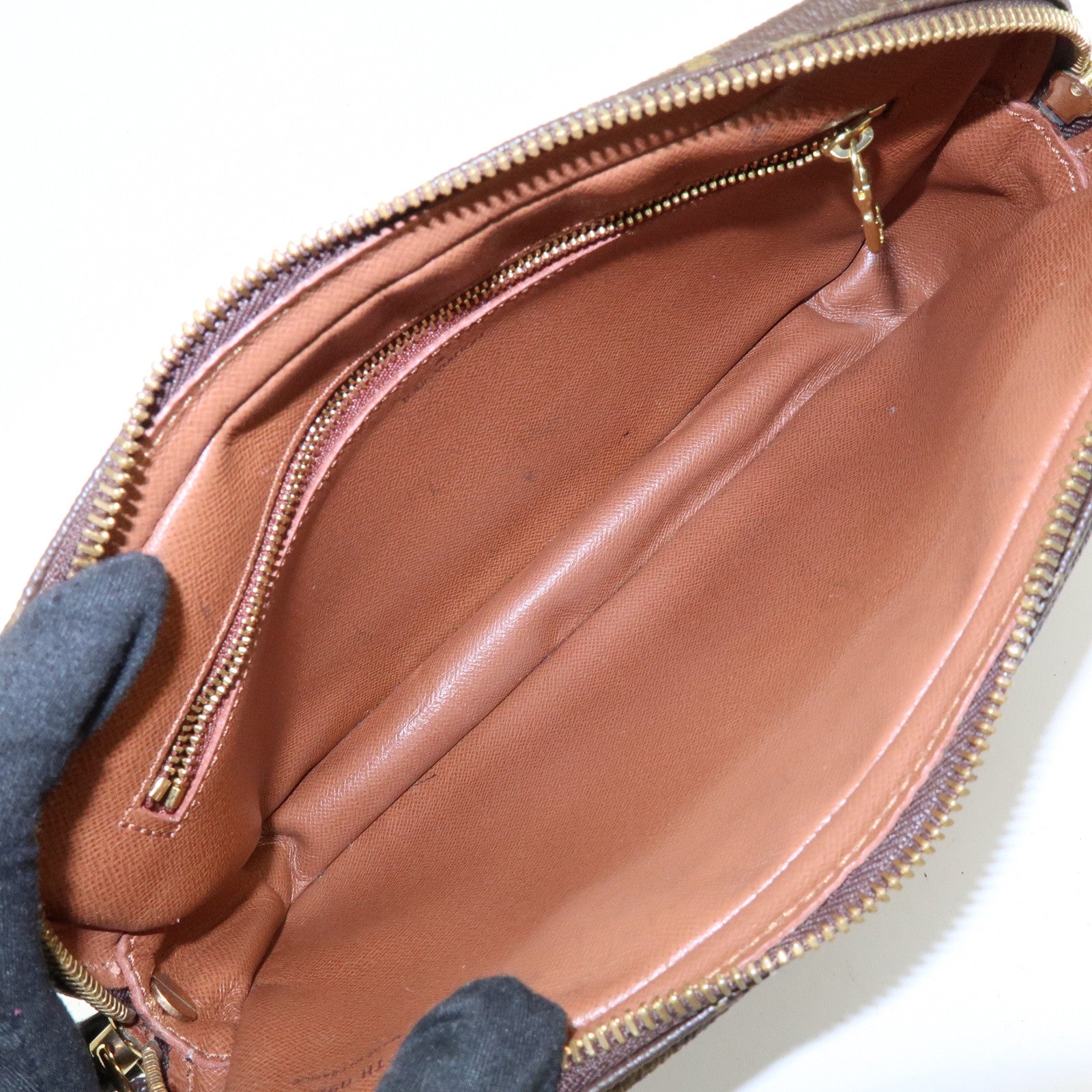 Louis Vuitton Monogram Marly Dragonne GM Clutch Bag Brown M51825