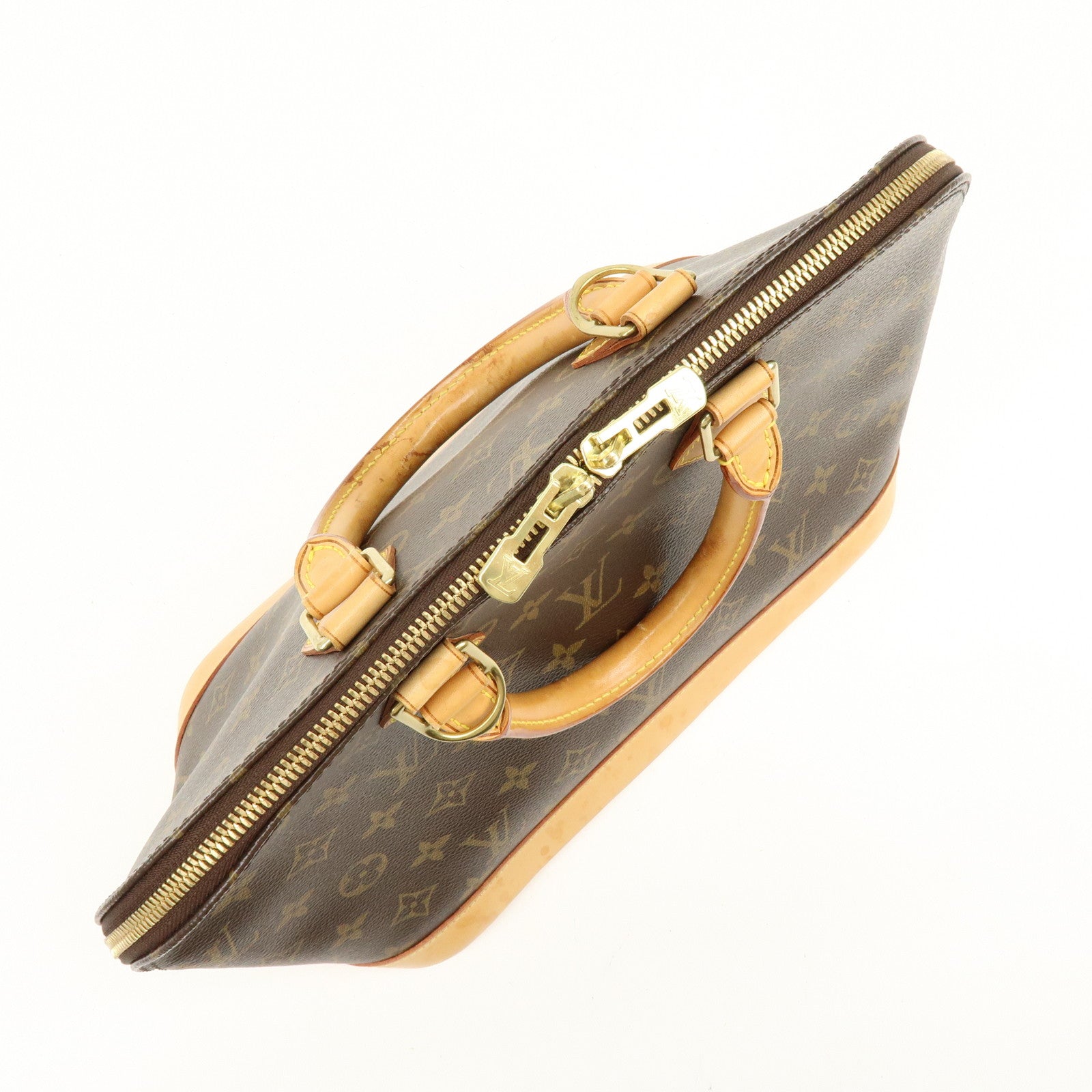 Louis Vuitton Monogram Alma Hand Bag Brown M51130