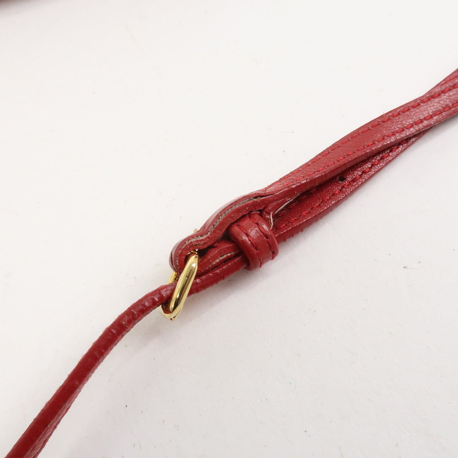 MIU MIU Logo Nappa Leather Shoulder Bag Crossbody Bag Red