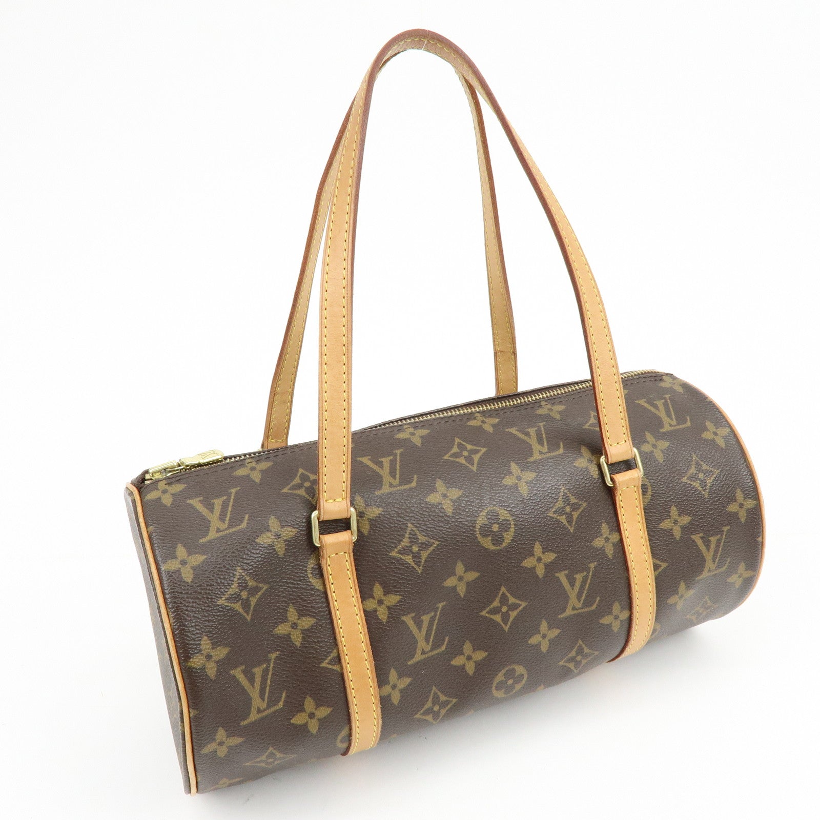Louis Vuitton Monogram Papillon 30 Hand Bag Brown M51385