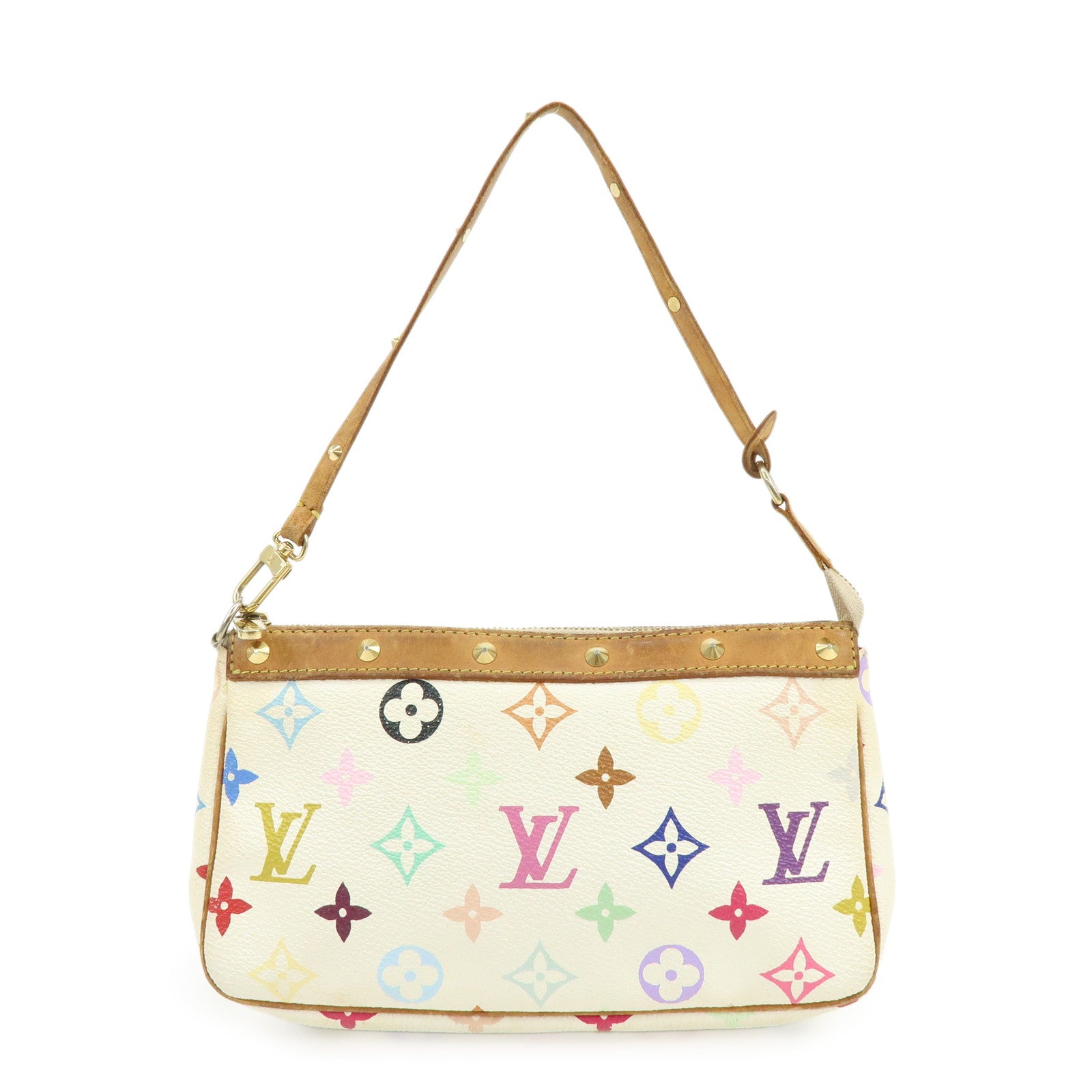 Louis Vuitton Monogram Multicolor Pochette Accessoires Blanc M92649