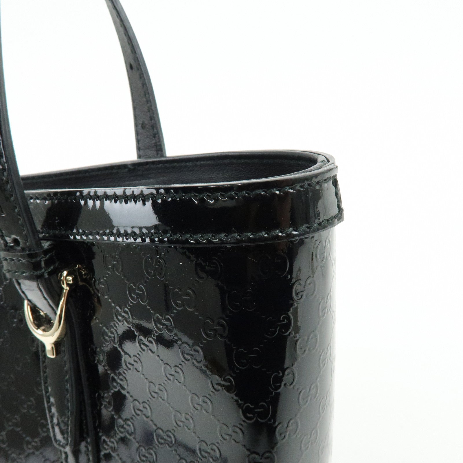 GUCCI Microguccissima Gucci Nice Patent Leather Tote Bag 336776