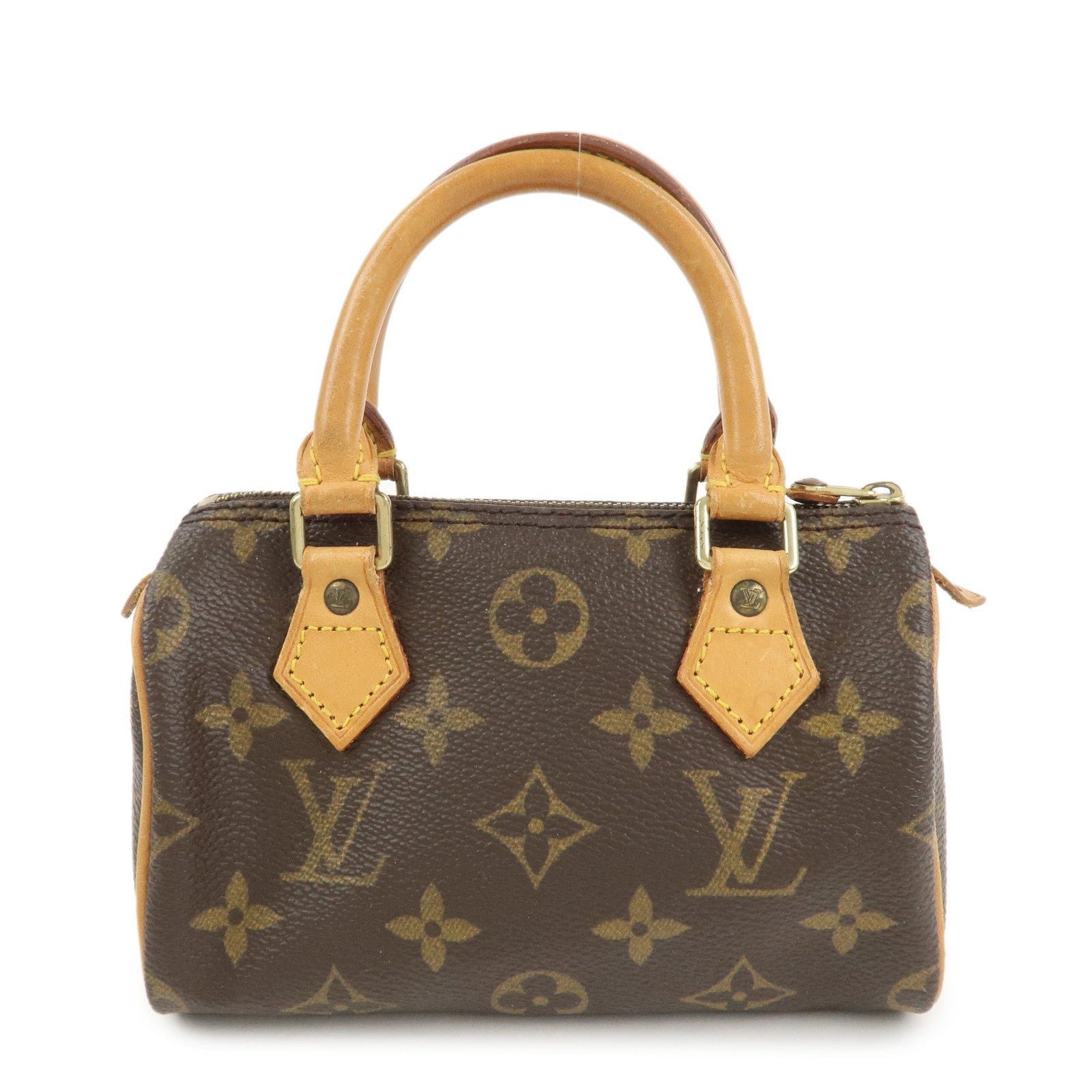 Louis Vuitton Monogram Mini Speedy Hand Bag Boston Bag Brown M41534