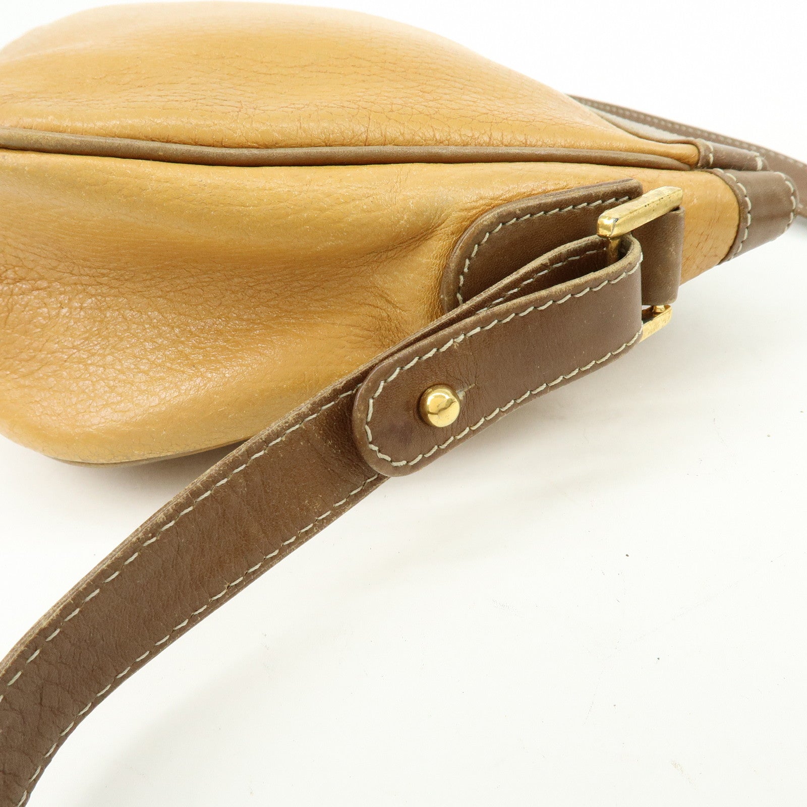 LOEWE Anagram Leather Shoulder Bag Crossbody Bag Brown