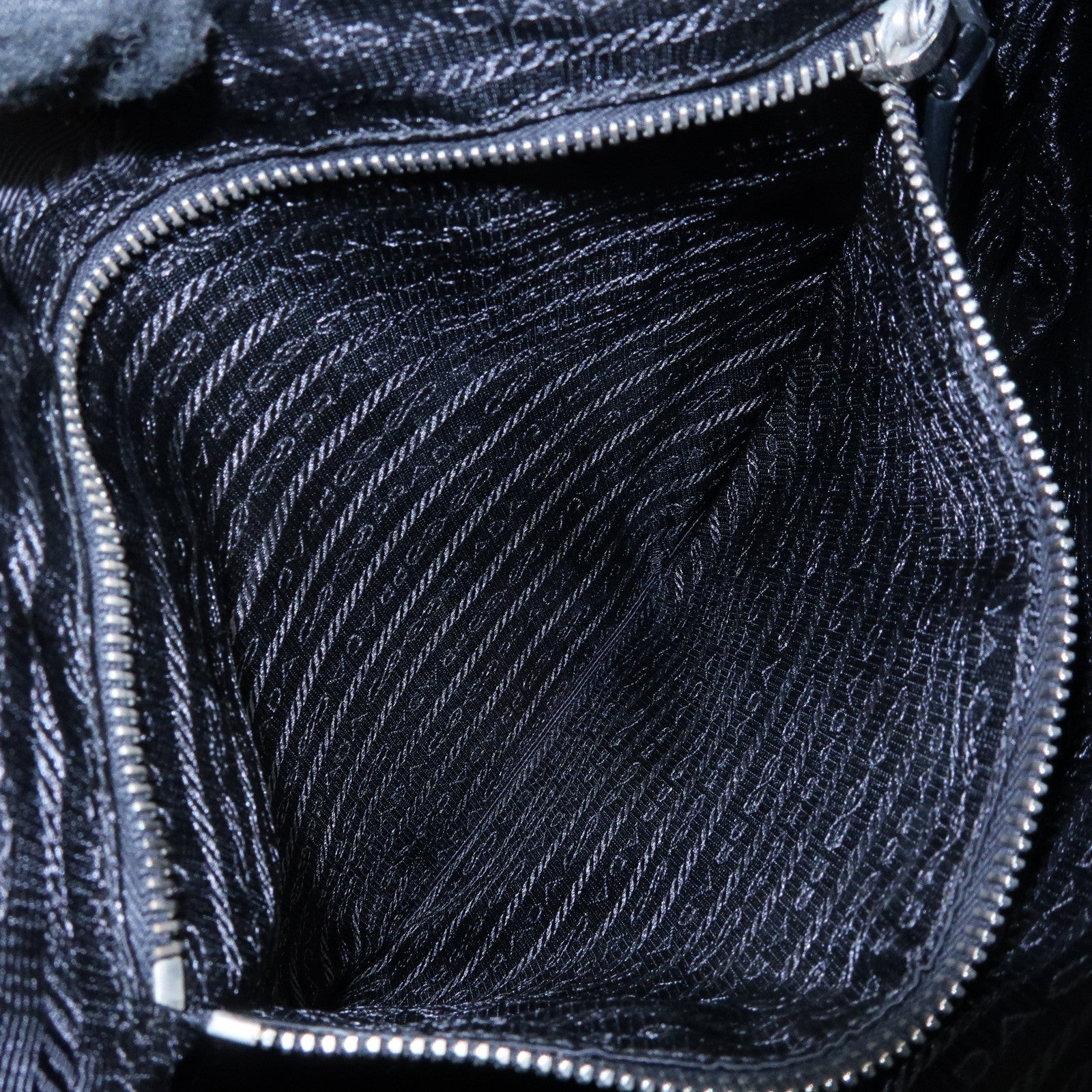 PRADA Triangle Logo Nylon Shoulder Crossbody Bag Black BT0326