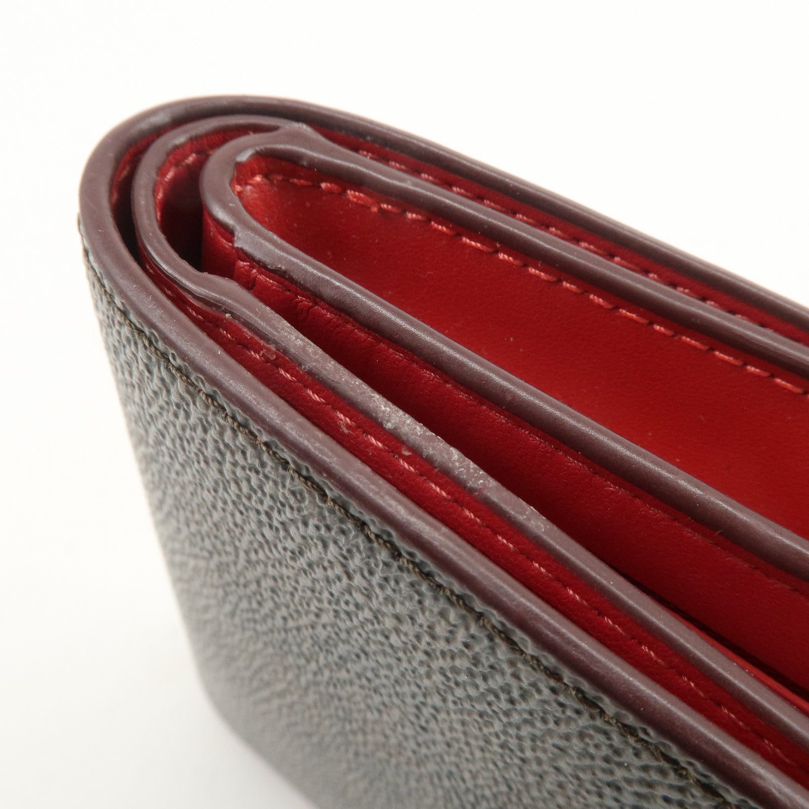 COACH Set of 5 Signature PVC Leather Compact Wallets Brown Red