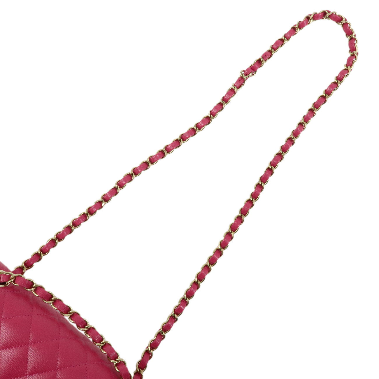CHANEL Matelasse23 Double Flap Caviarskin Chain Shoulder Bag A01113