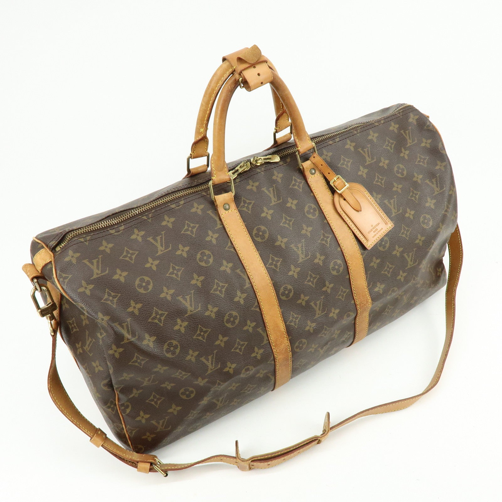 Louis Vuitton Monogram Keep All Bandouliere 55 Boston Bag M41414