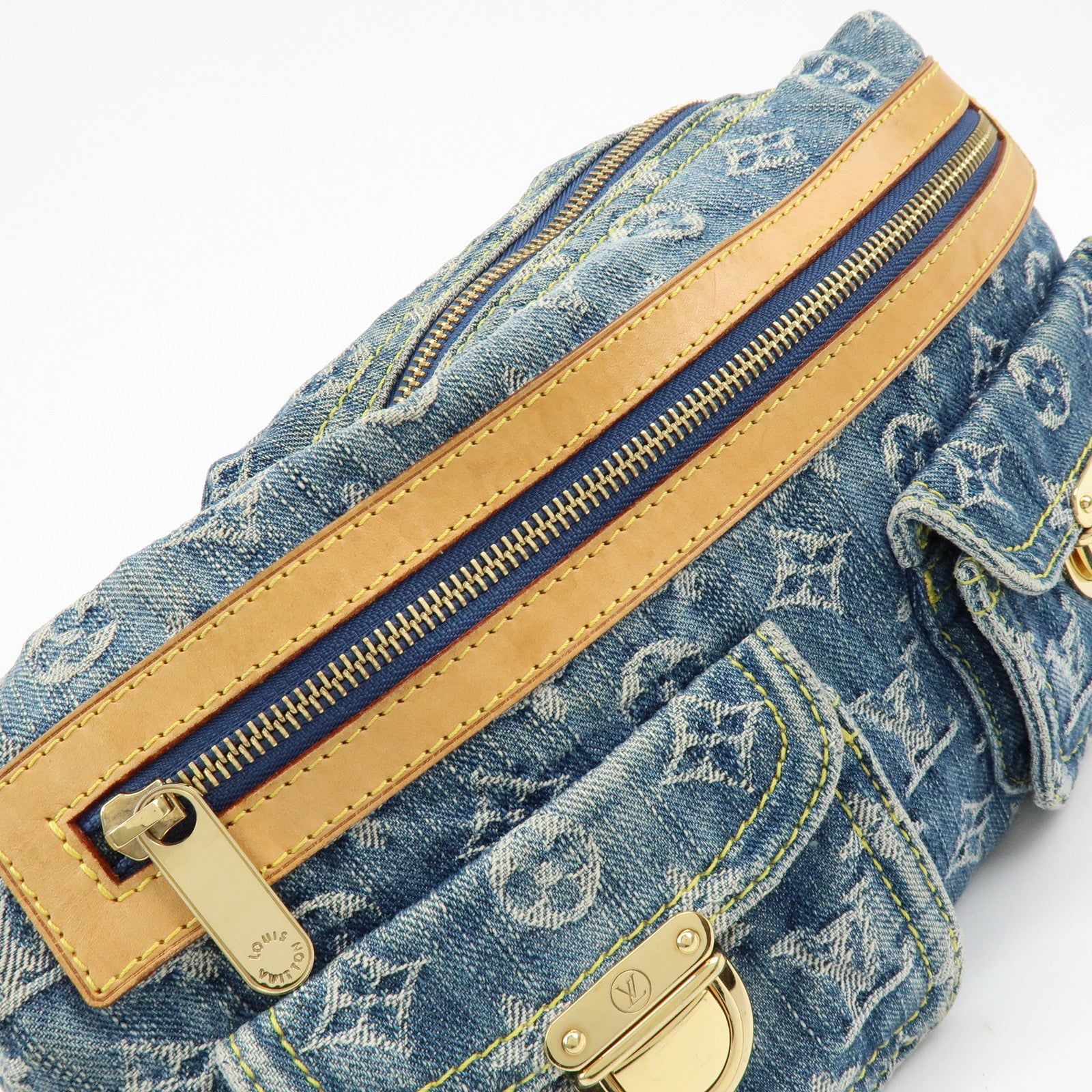 Louis Vuitton Monogram Denim Baggy PM 2Way Bag Shoulder Bag M95049