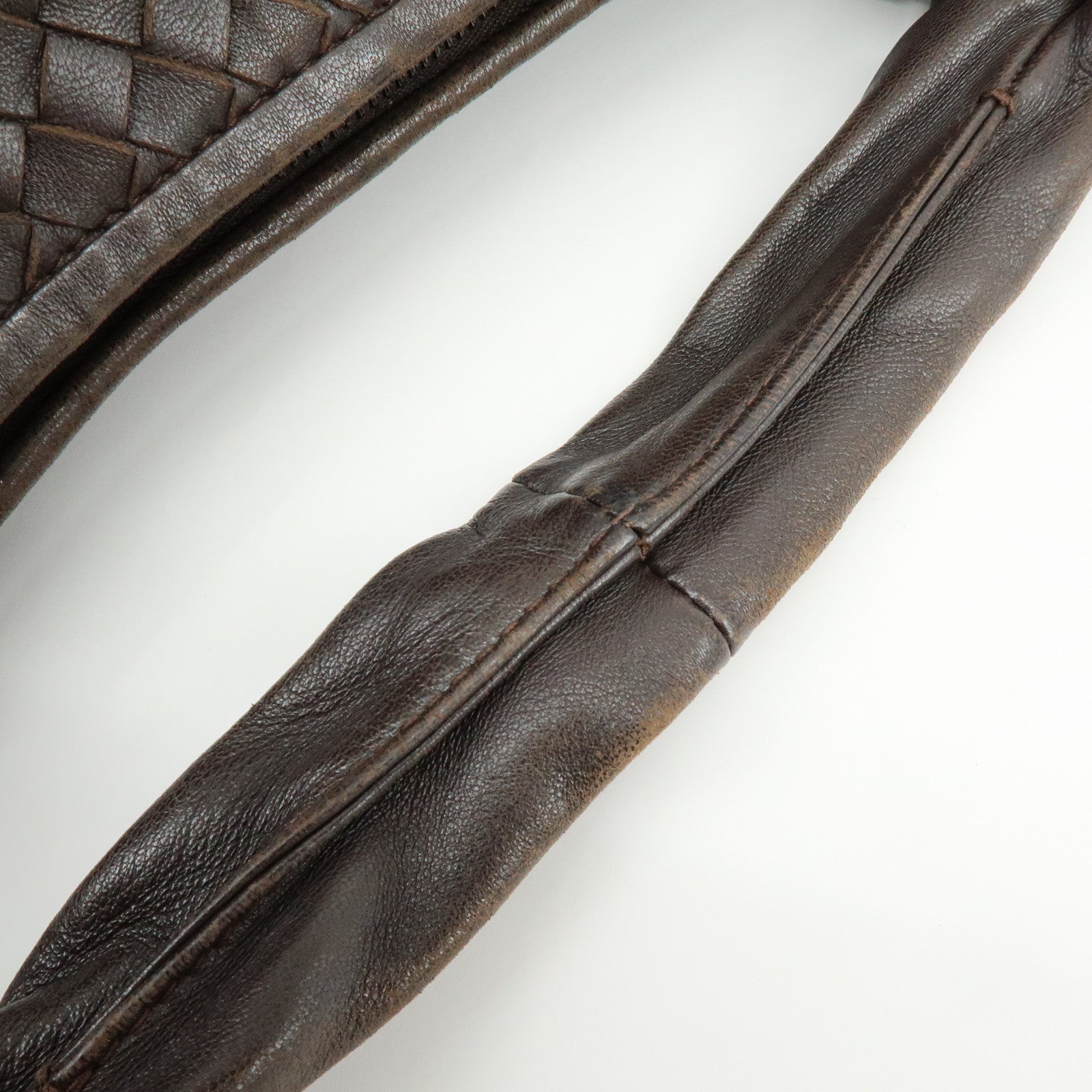 BOTTEGA VENETA Hobo Intrecciato Leather Shoulder Bag Brown 232499