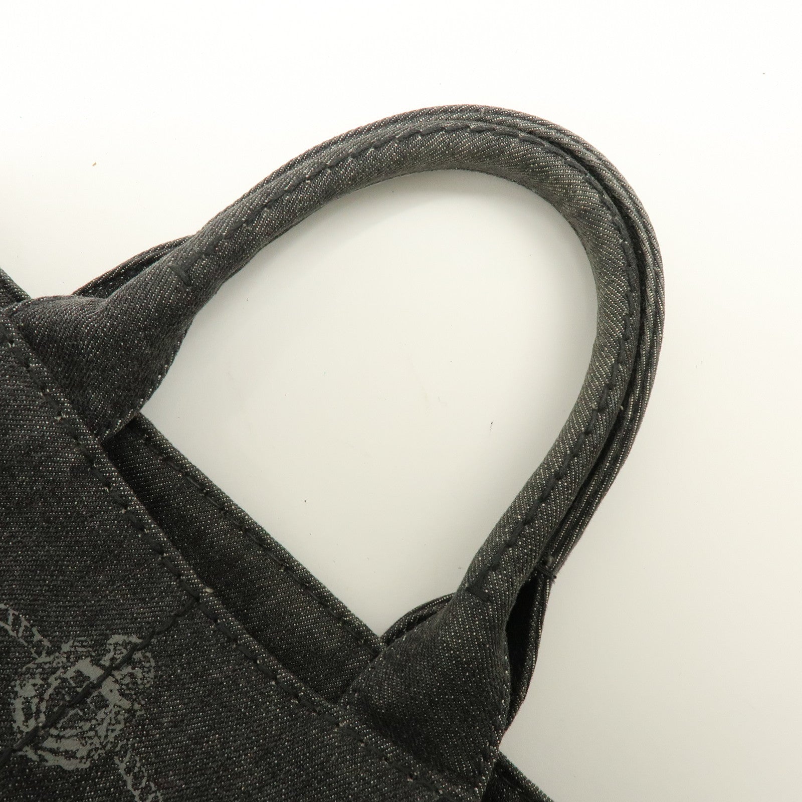 PRADA Canapa Canvas 2Way Bag Hand Bag Shoulder Bag Black