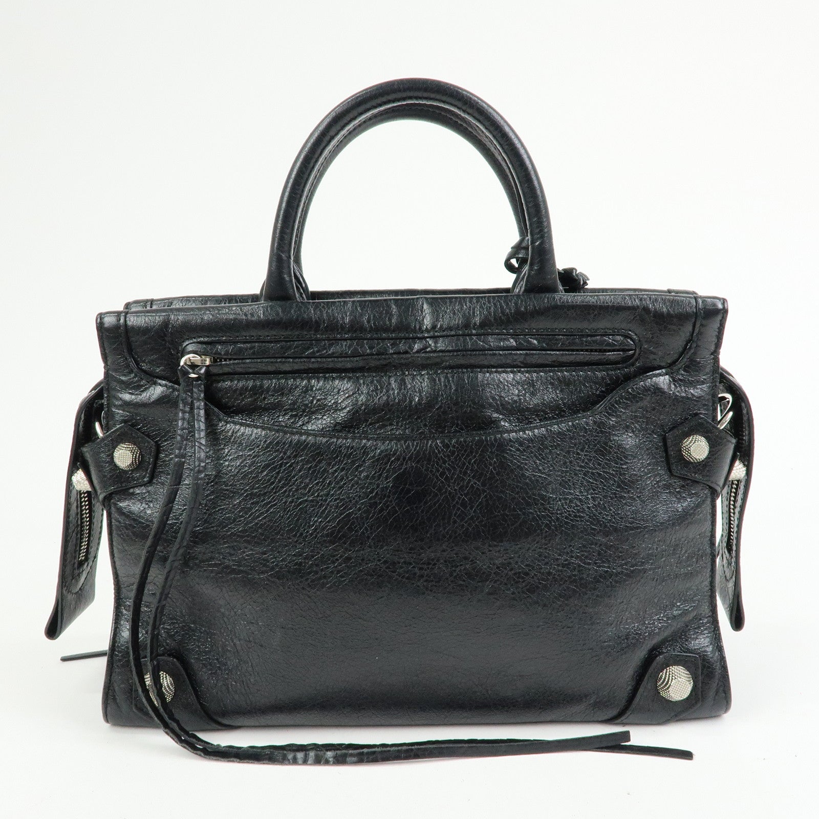 BALENCIAGA Padlock All Afternoon Mute City 2Way Bag Black 443698