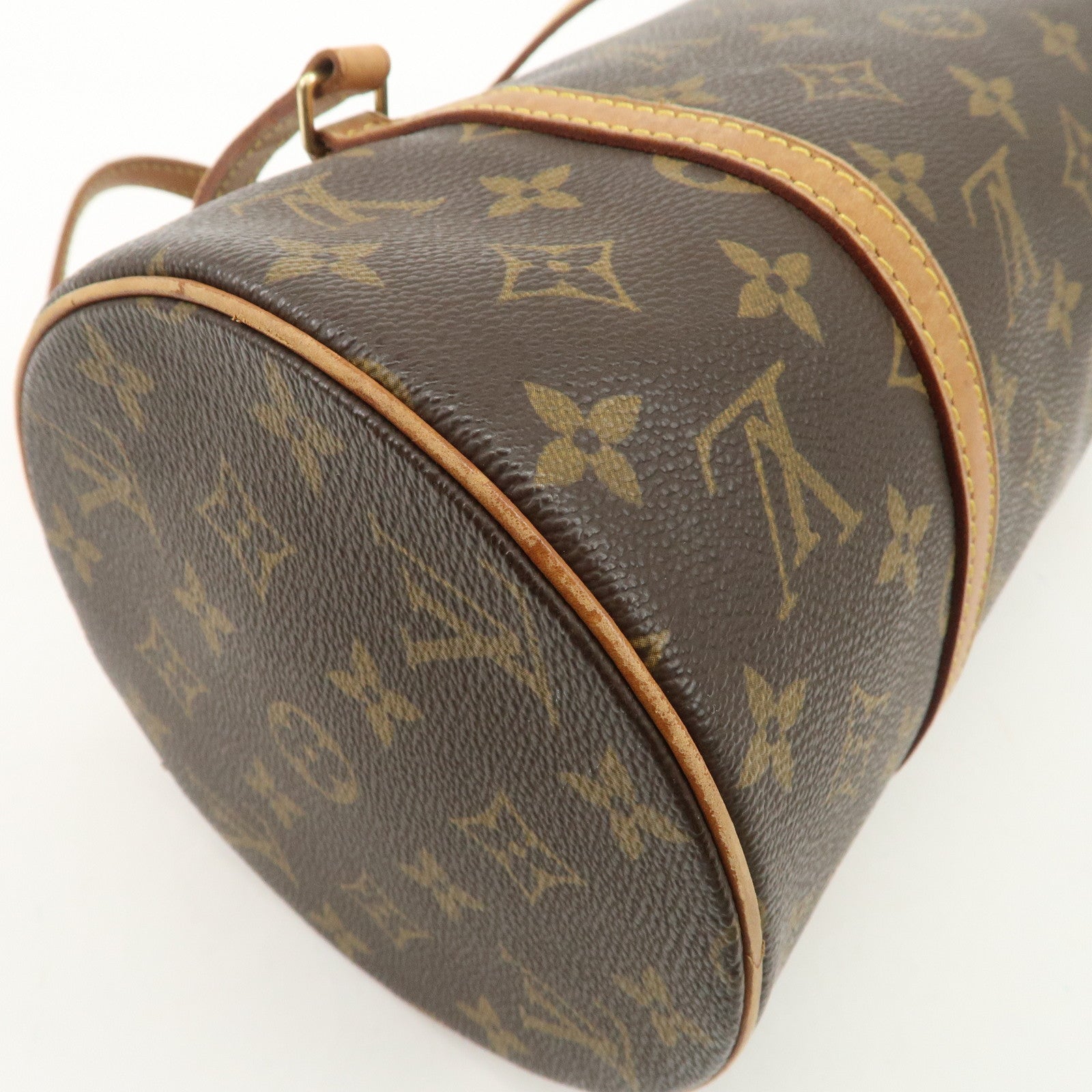 Louis Vuitton Monogram Papillon 30 Hand Bag New Style Brown M51385 Used