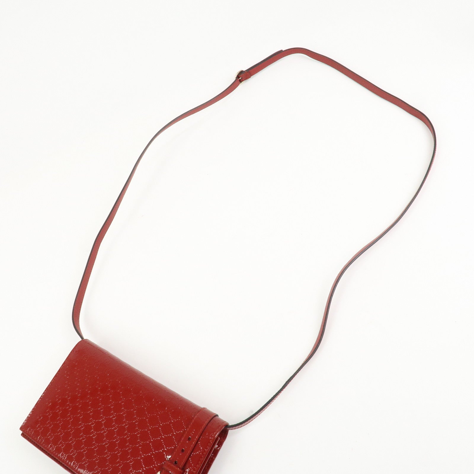 GUCCI Micro Guccissima Leather 2Way Bag Shoulder Bag Red 354086