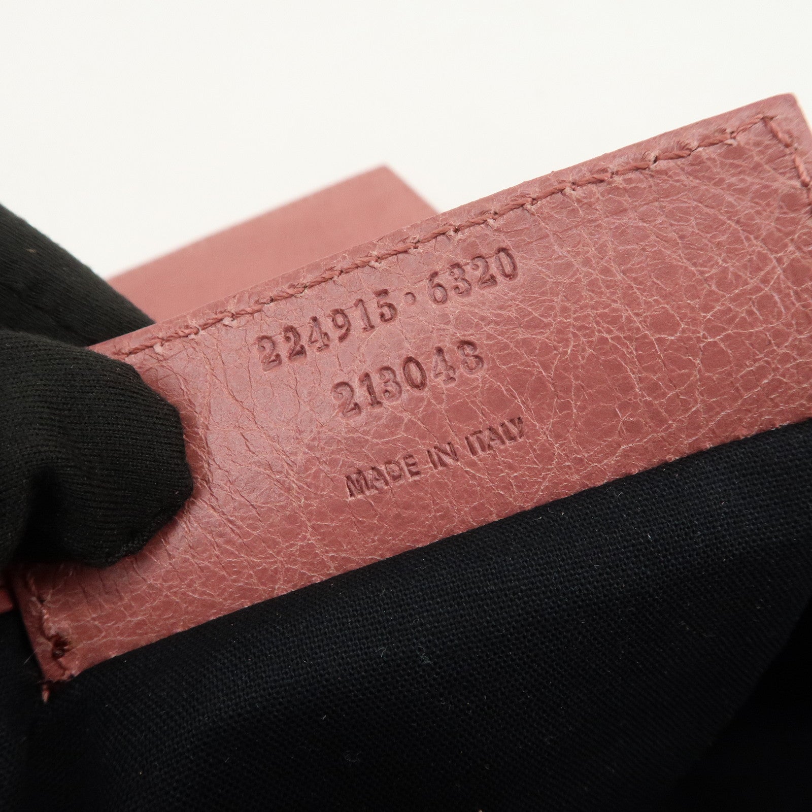 BALENCIAGA Logo Leather Giant Clutch Bag Pink