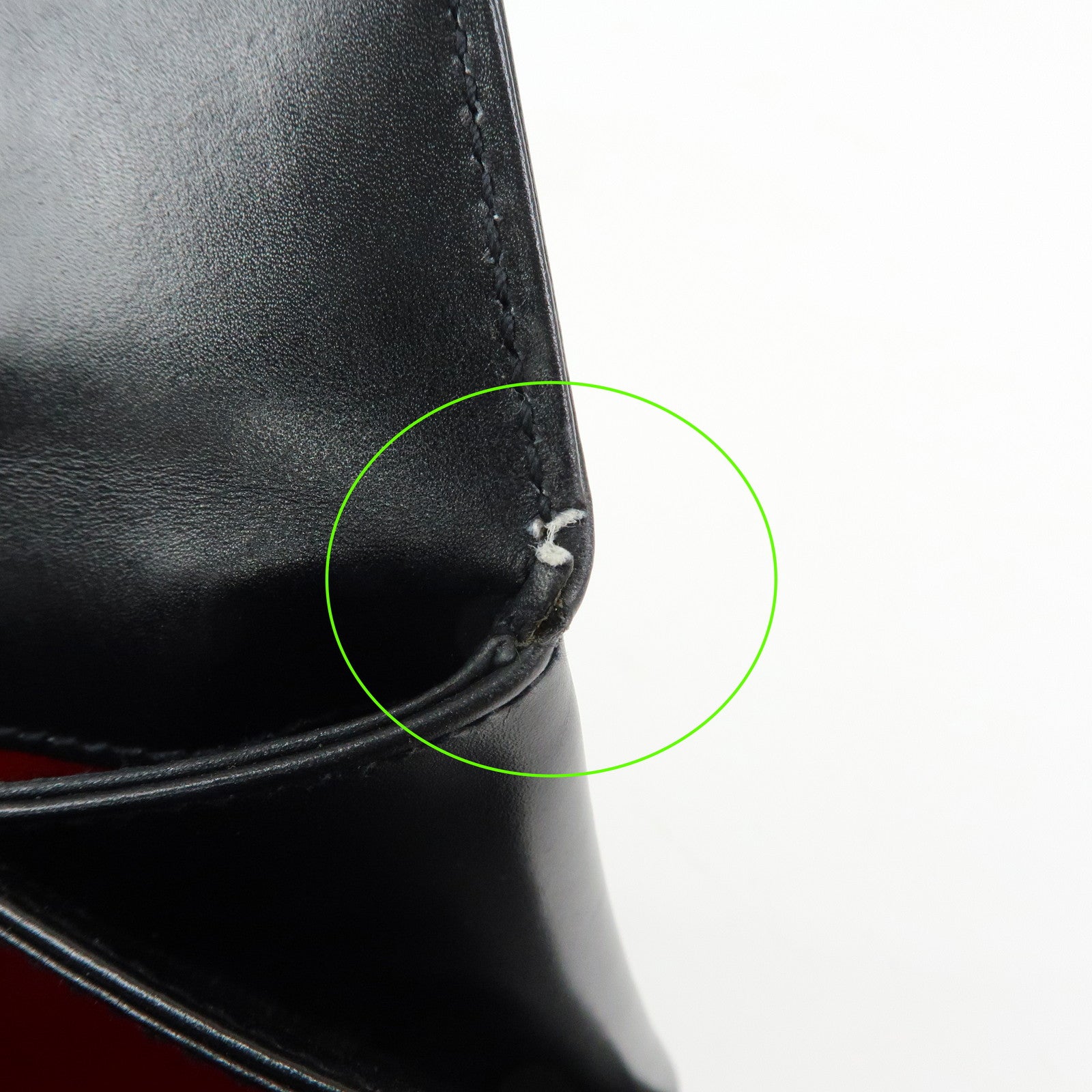 GUCCI Bamboo Leather Hand Bag Shoulder Bag Black 000・33・0175