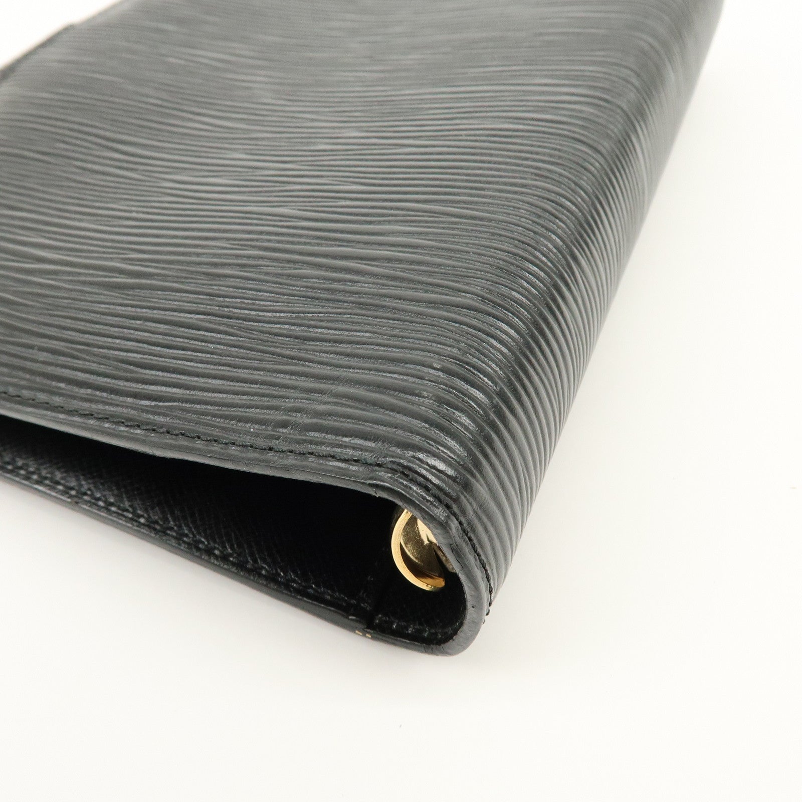 Louis Vuitton Epi Leather Agenda MM Planner Cover Noir Black R20042