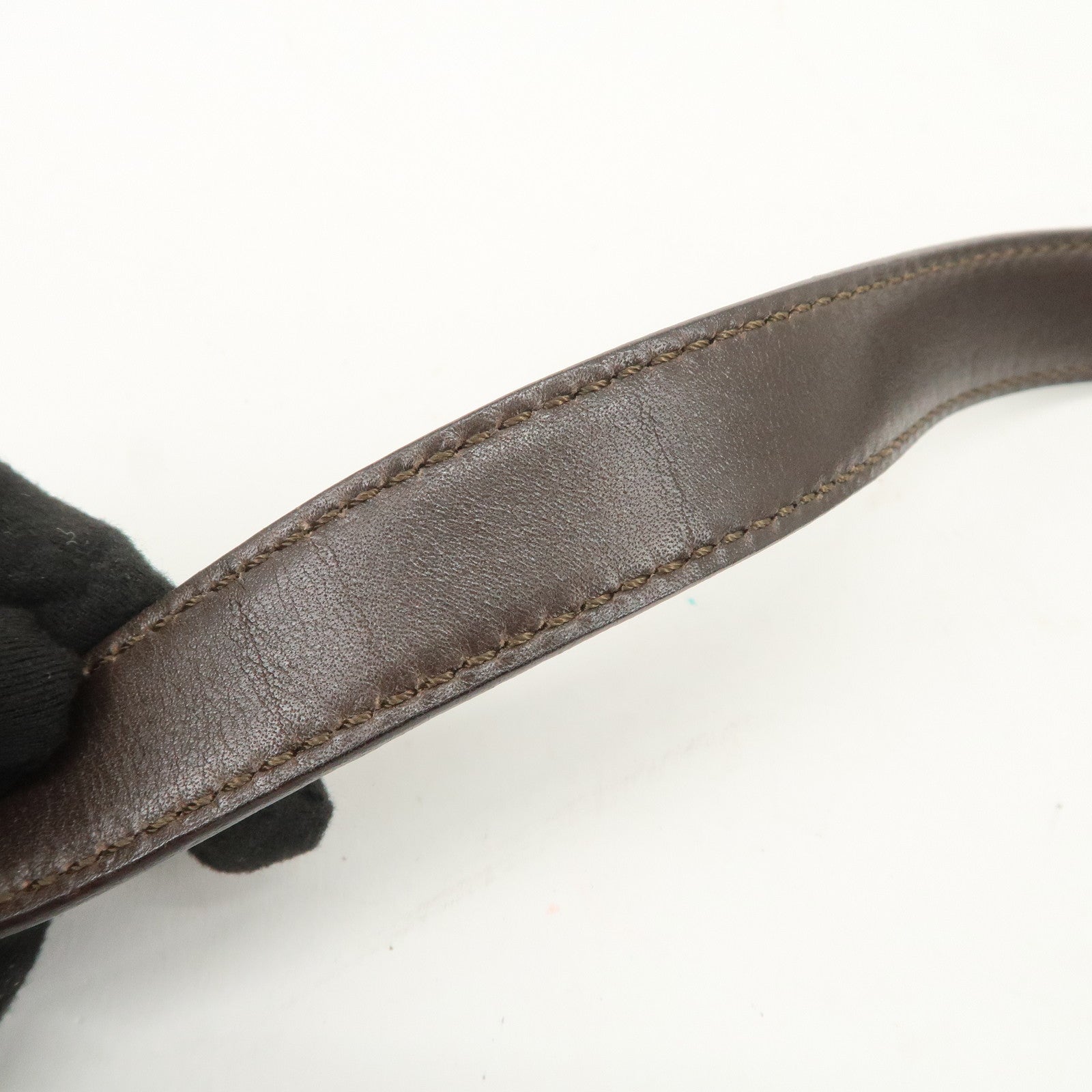 CELINE C Macadam Suede Leather Shoulder Bag Brown