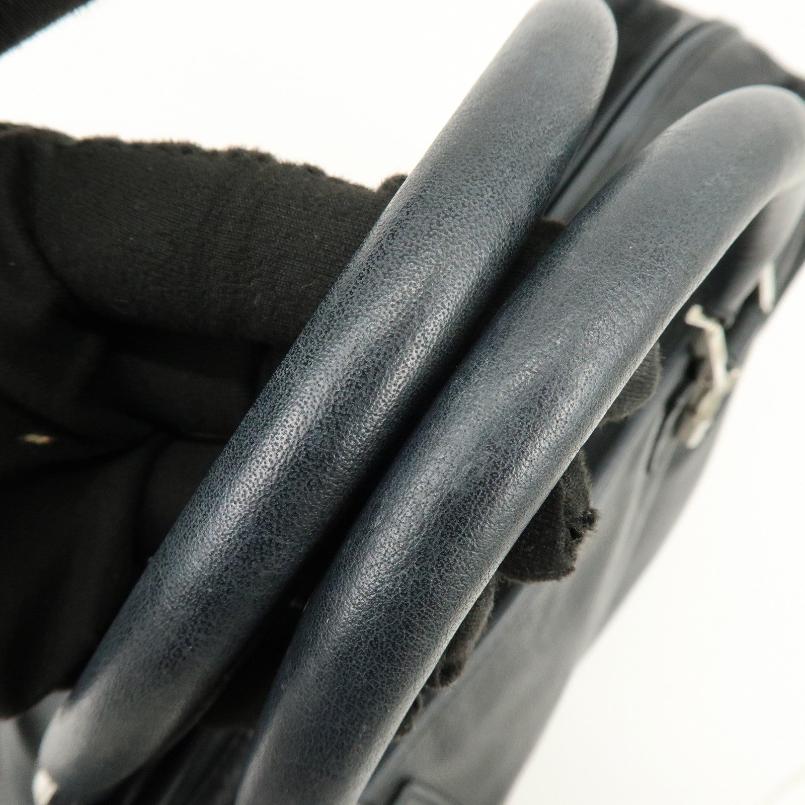 LOEWE Anagram Leather Amazona 36 Hand Bag Boston Bag Black