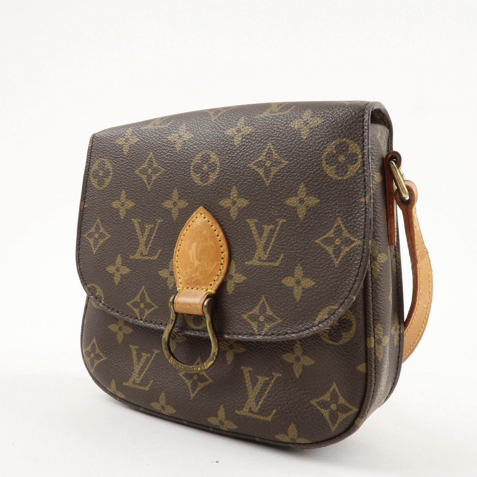Louis Vuitton Monogram Saint Cloud MM Shoulder Bag Brown M51243 Used