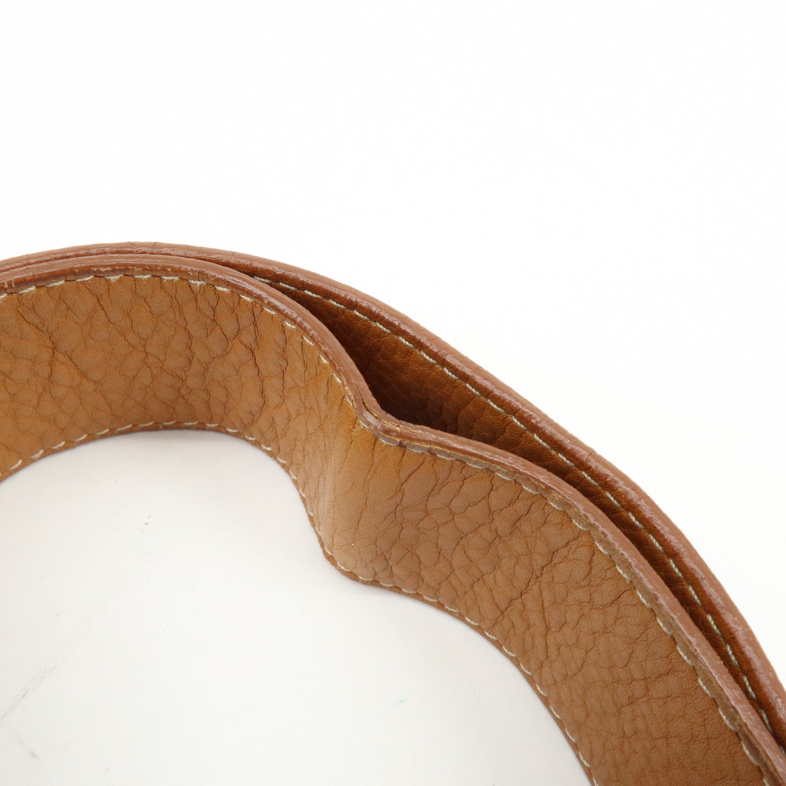 Christian Dior Saddle Leather Shoulder Bag Hand Bag Light Brown