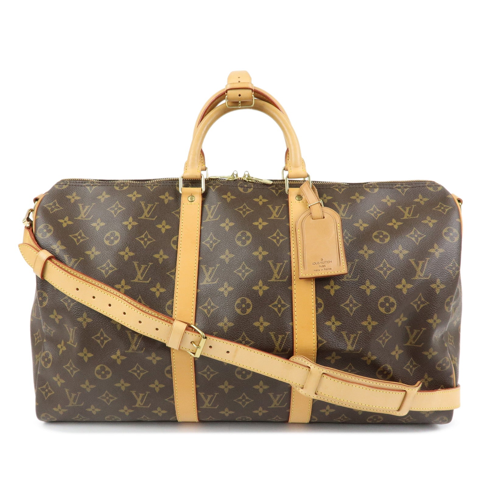 Louis Vuitton Monogram Keep All Bandouliere 50 Boston Bag M41416